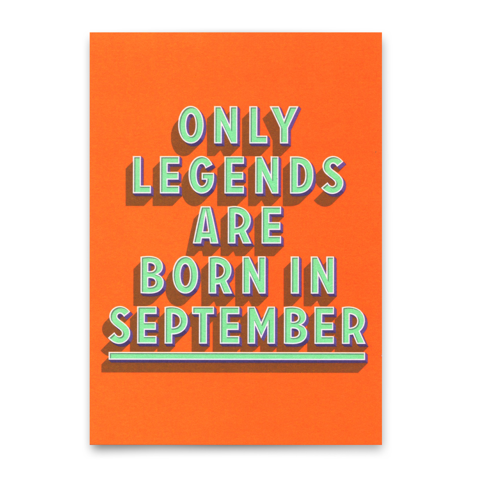 Postcard "Legends September" | Cool card with saying for birthday