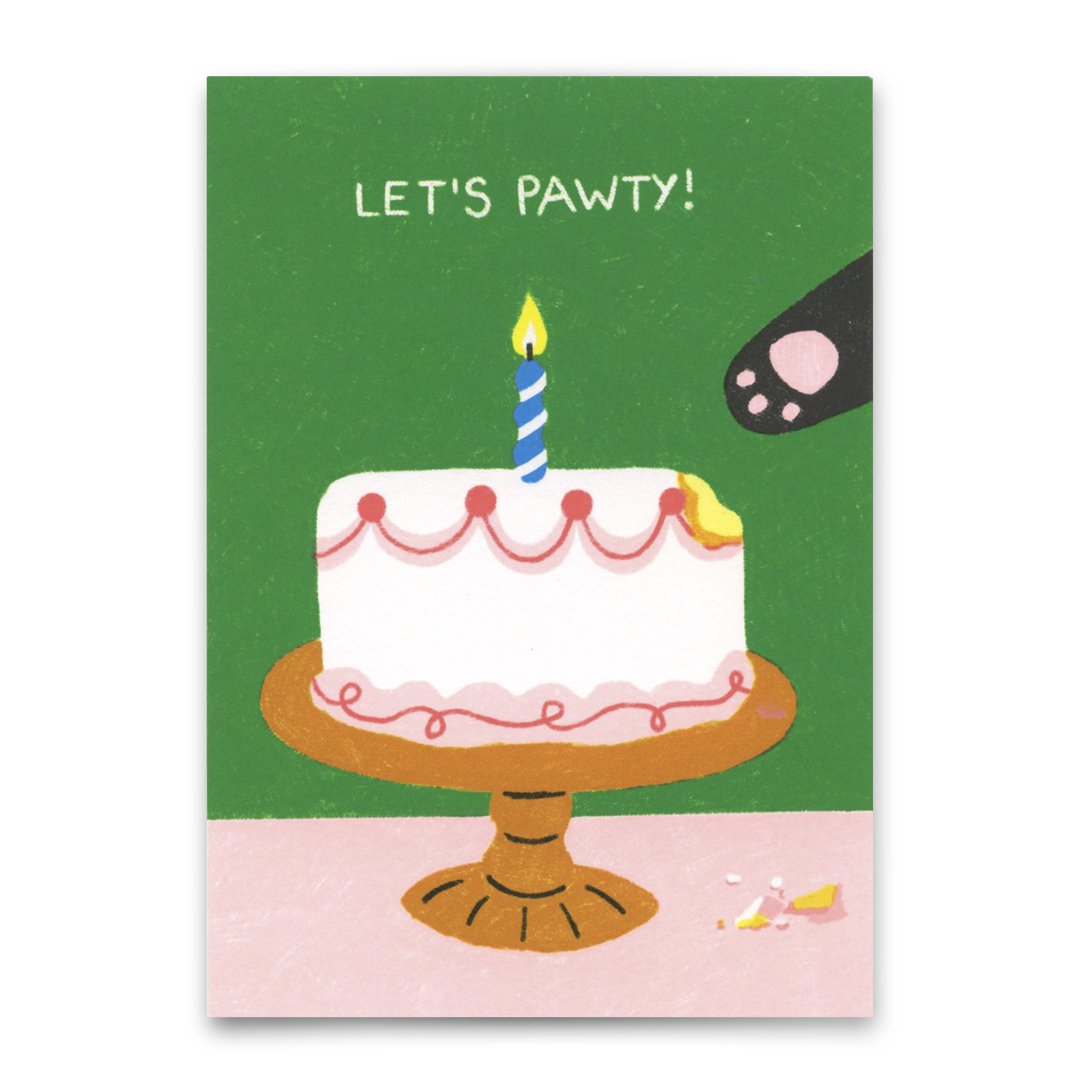 Postkarte "Pawty cat" | Besondere Karte mit Katzen-Motiv zum Geburtstag
