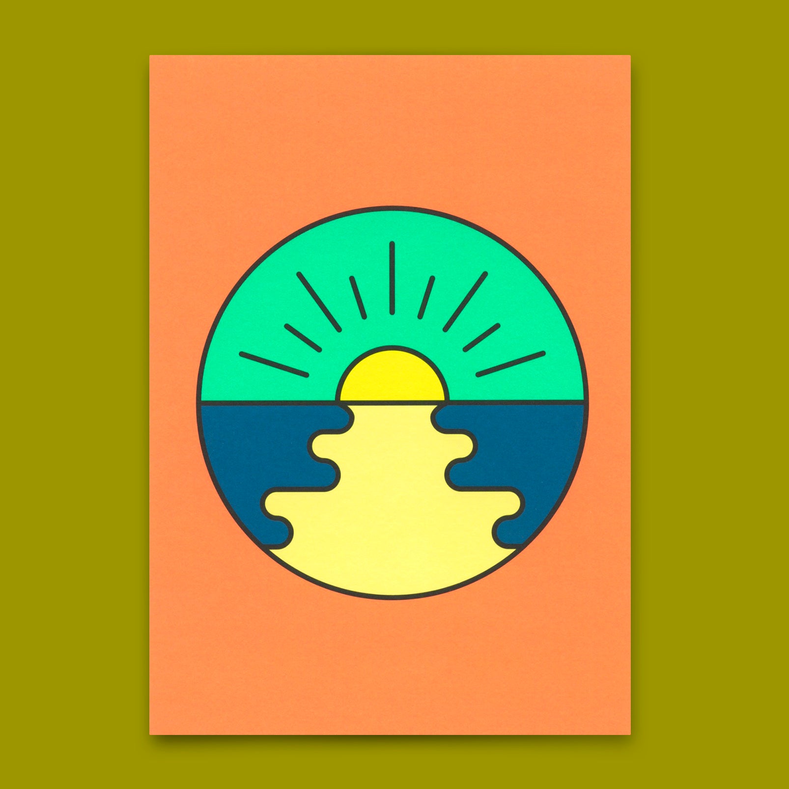 Postcard "Sun down" | Beautiful card for every occasion