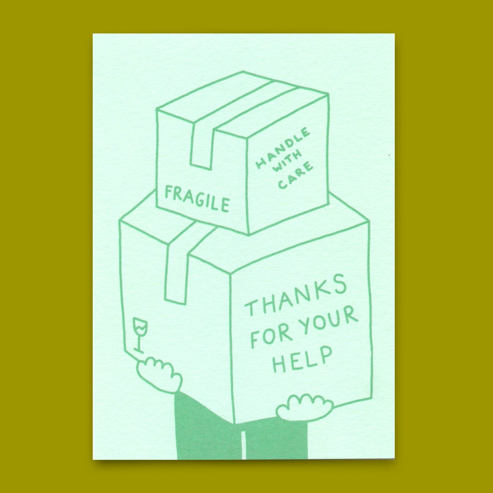 Postcard "Thanks for your help" | Special card with saying