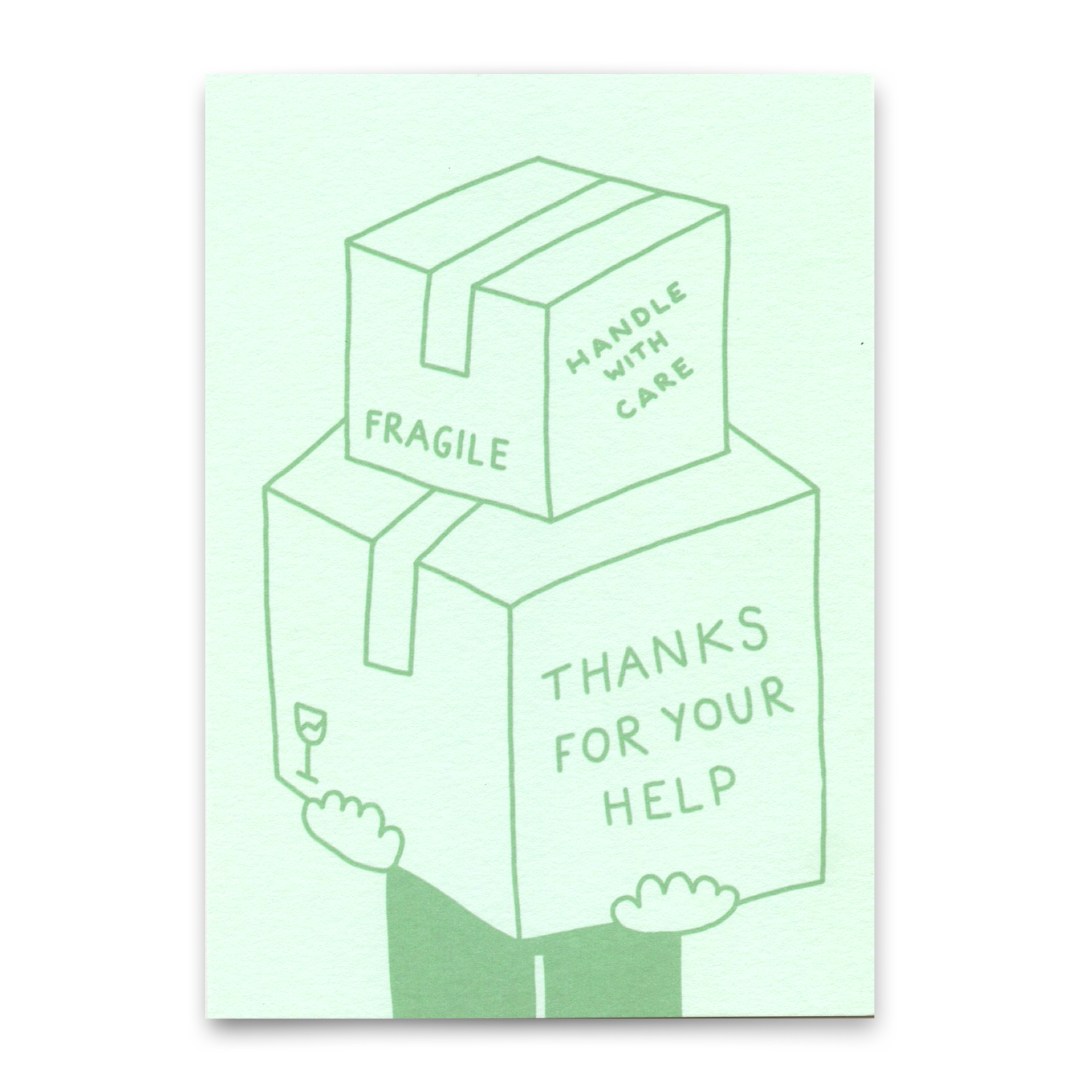 Postcard "Thanks for your help" | Special card with saying