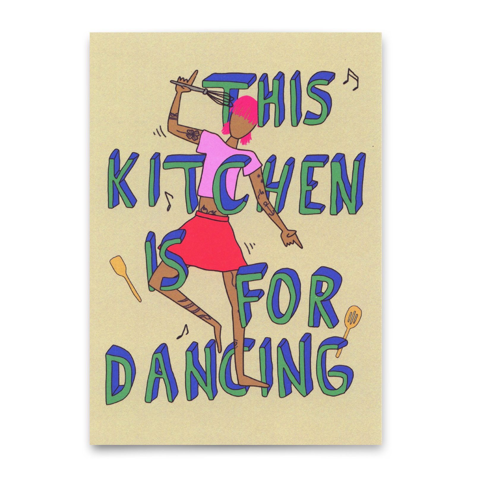 Postcard "This kitchen" | Unusual card with saying for every occasion