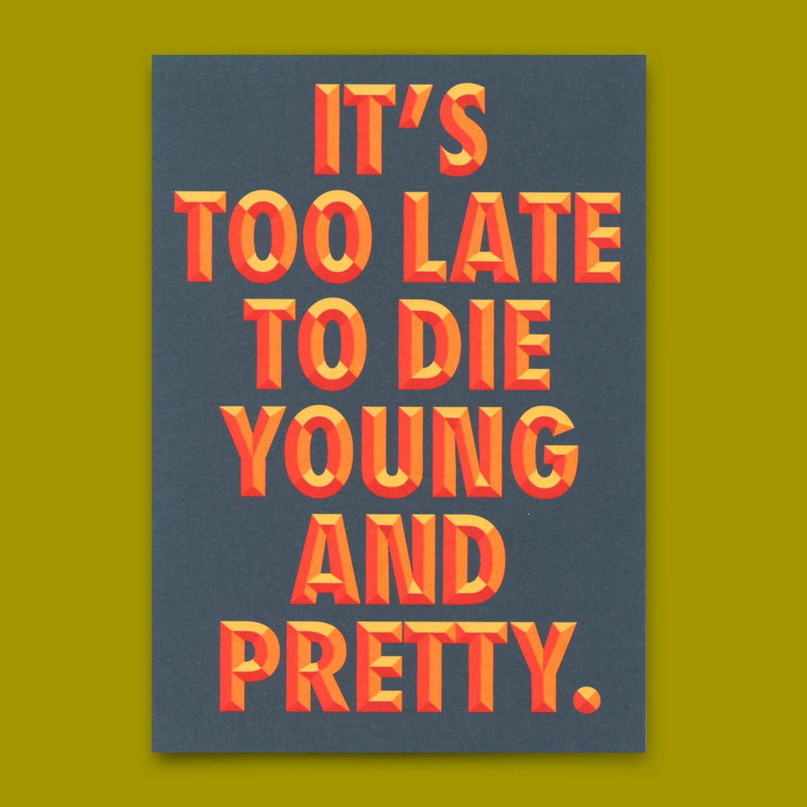 Postkarte "Young and pretty" | Lustige Karte mit Spruch zum Geburtstag