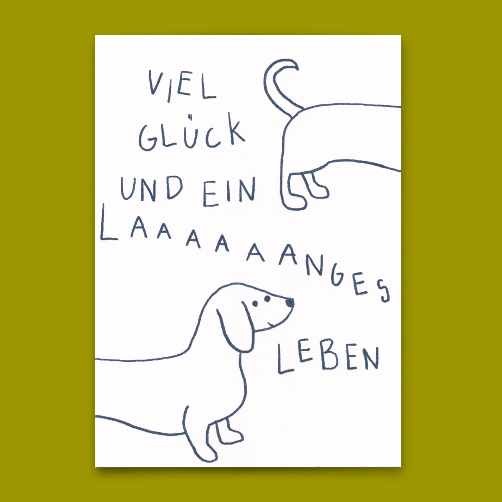 Postcard "Long life" | Special card with dog motif for birthday