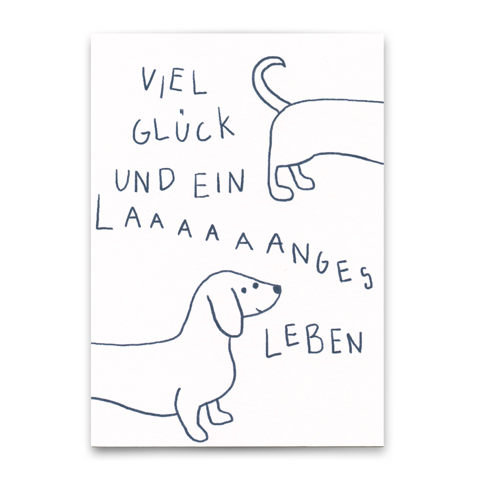 Postcard "Long life" | Special card with dog motif for birthday
