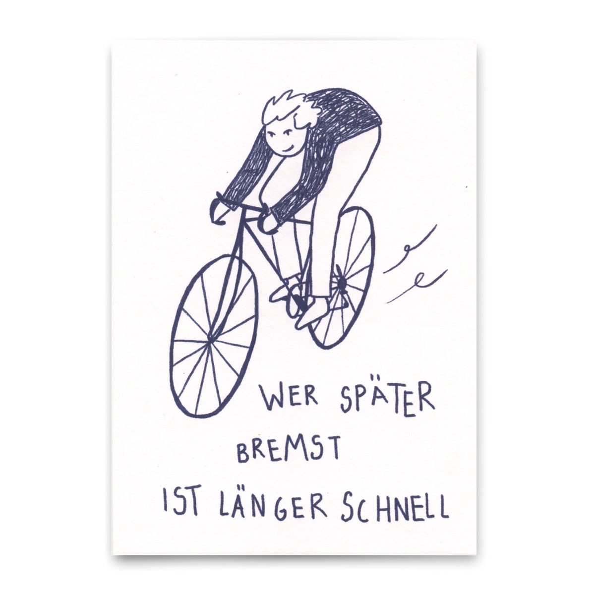 lustige rennrad sprüche Postkarte 