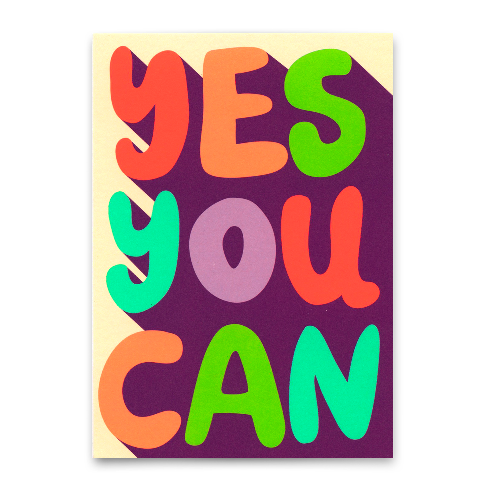 Postkarte "Yes you can" | Besondere Karte mit Spruch