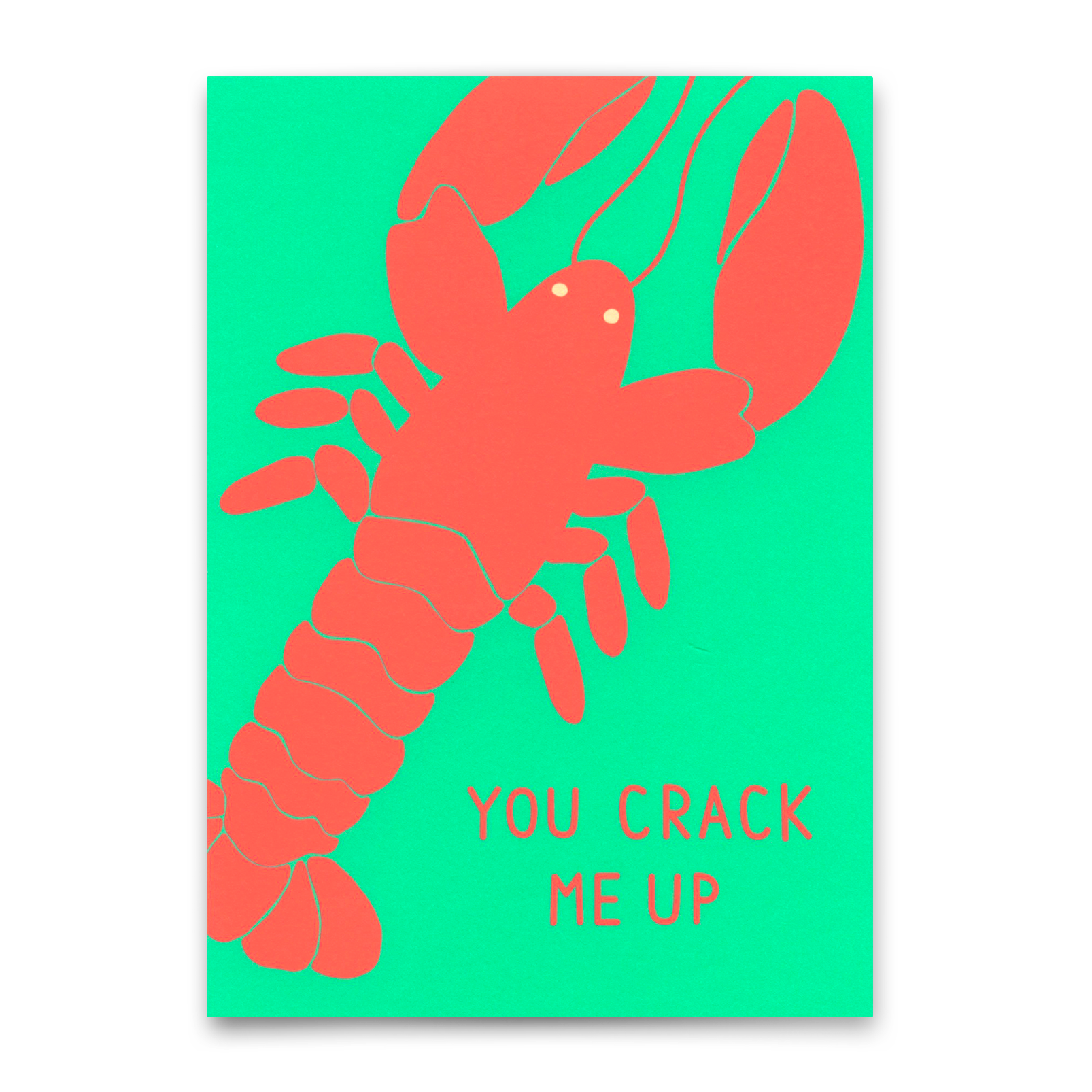 Postkarte "You crack me up" | Ausgefallene Karte mit Spruch