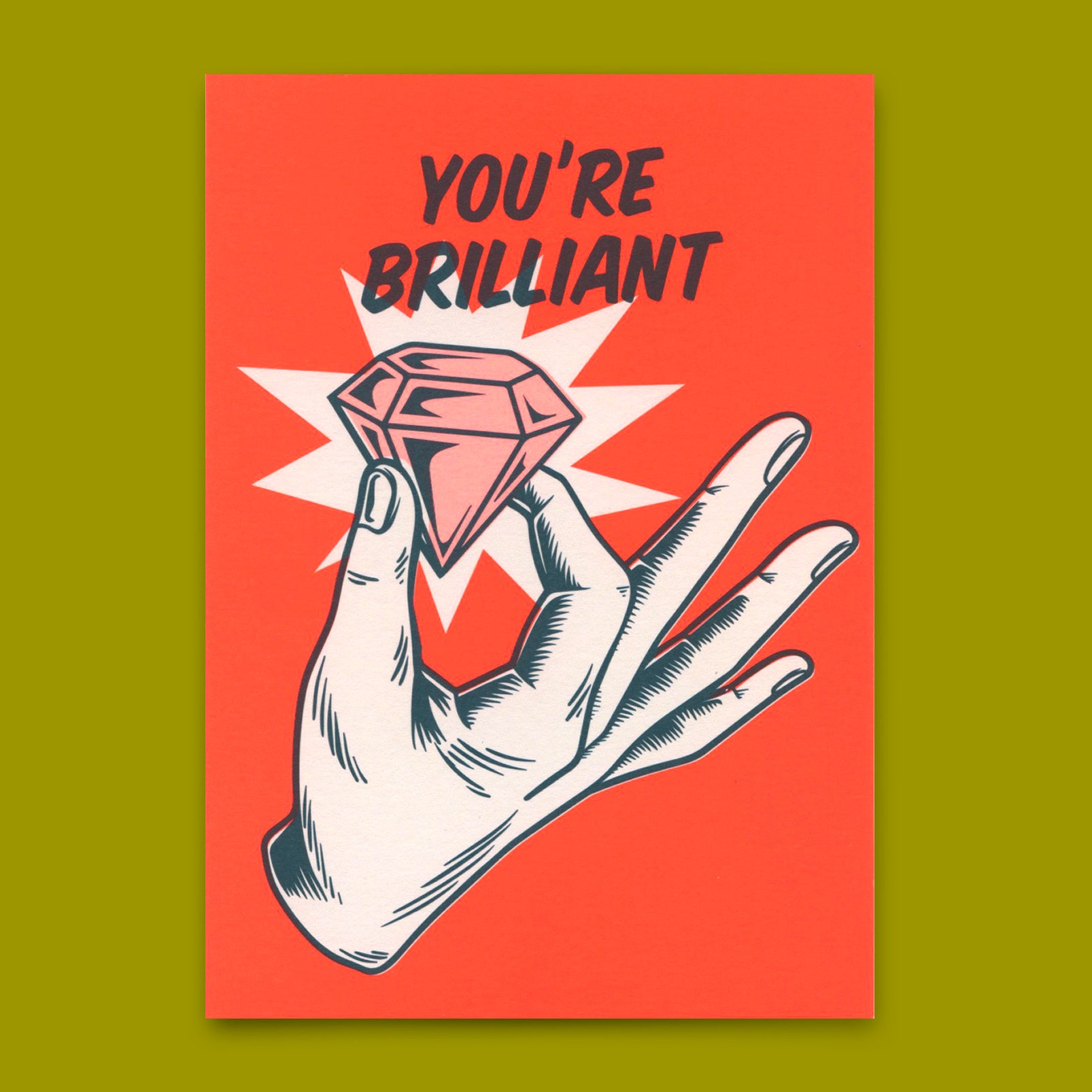 Postcard "You're brilliant" | Special card with saying