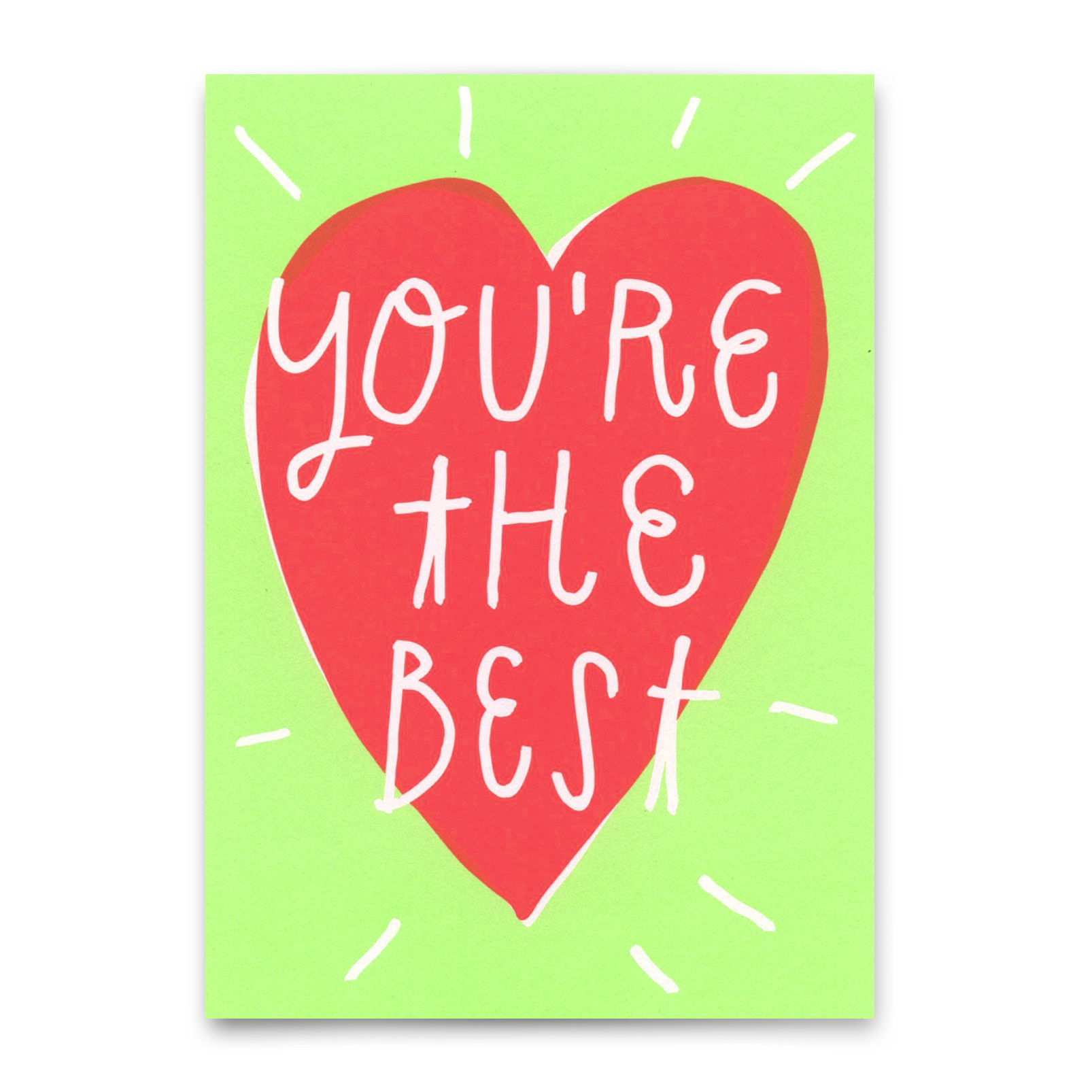 Postcard "You're the best Heart" | Beautiful card with saying for lovers