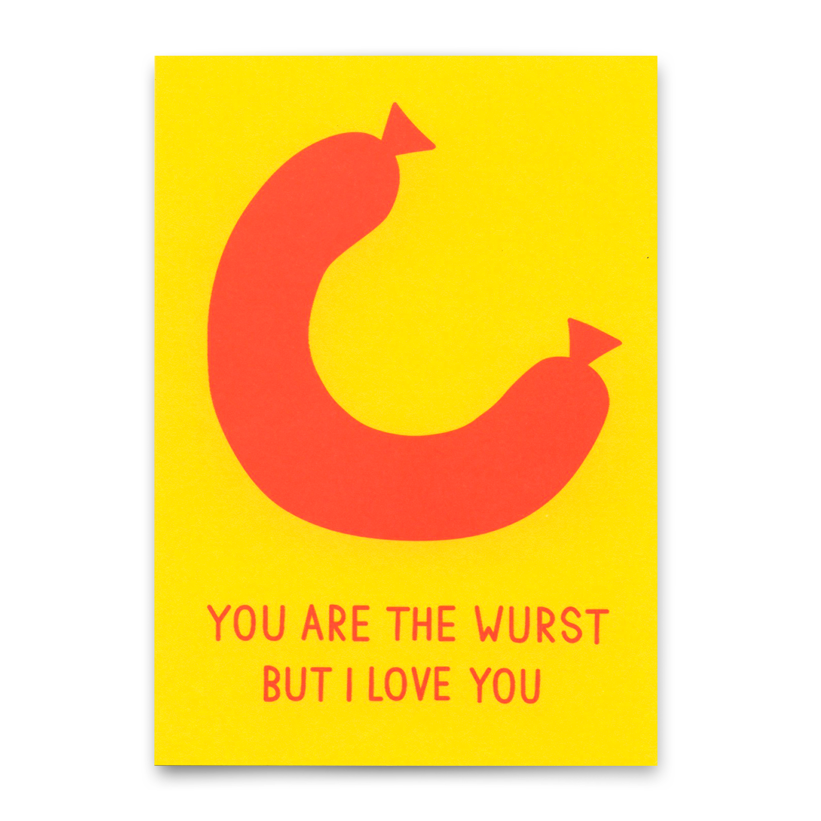 Postcard "You're the Wurst" | Funny card with saying