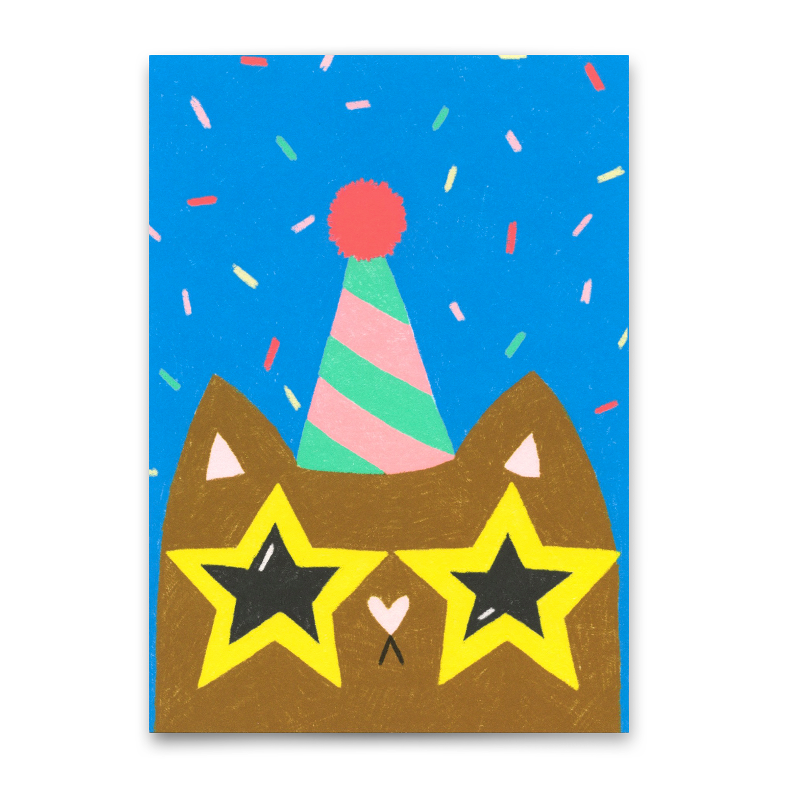 Postcard "Funky cat" | Unusual card with cat motif for birthday