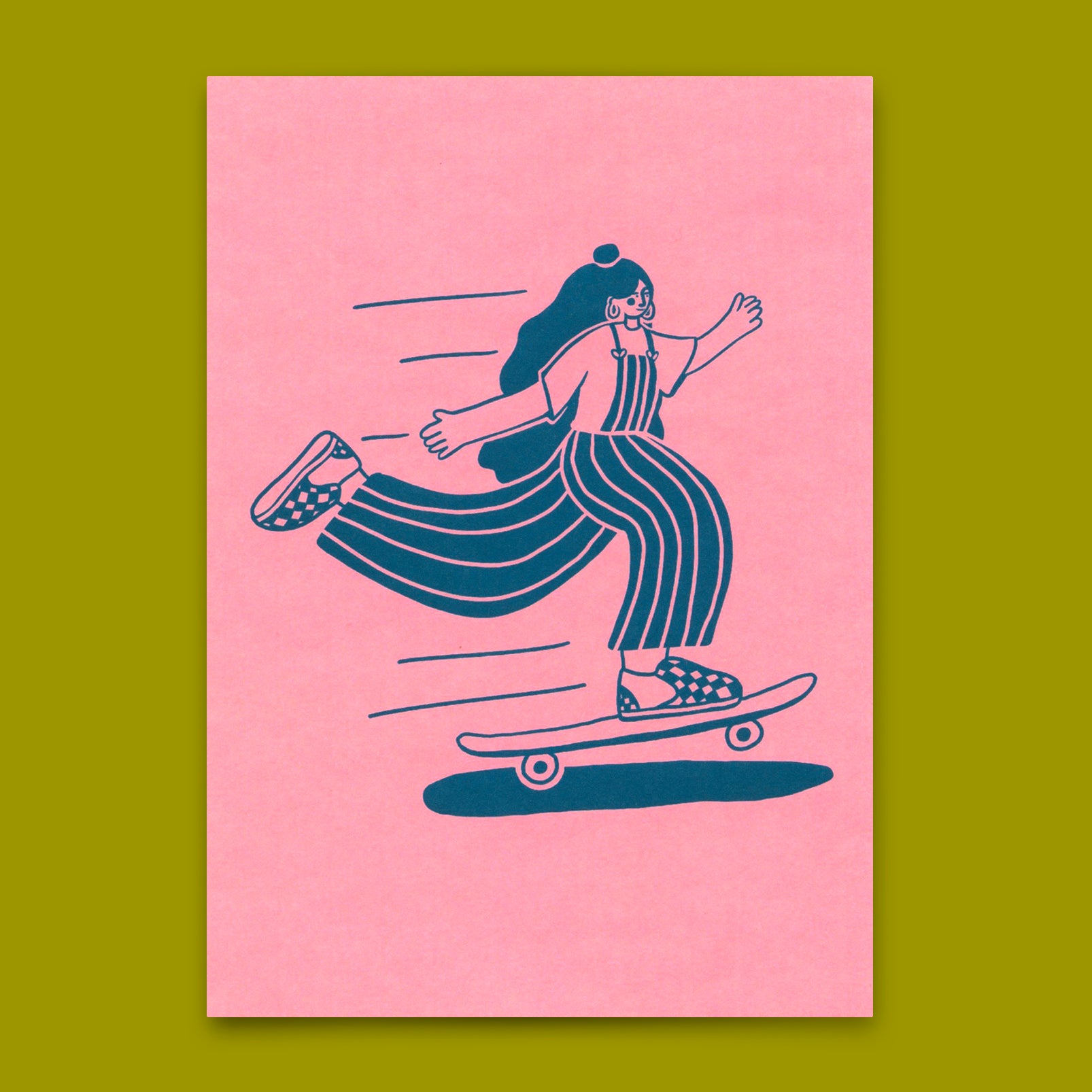 Postcard "Skate girl" | Cool card for every occasion