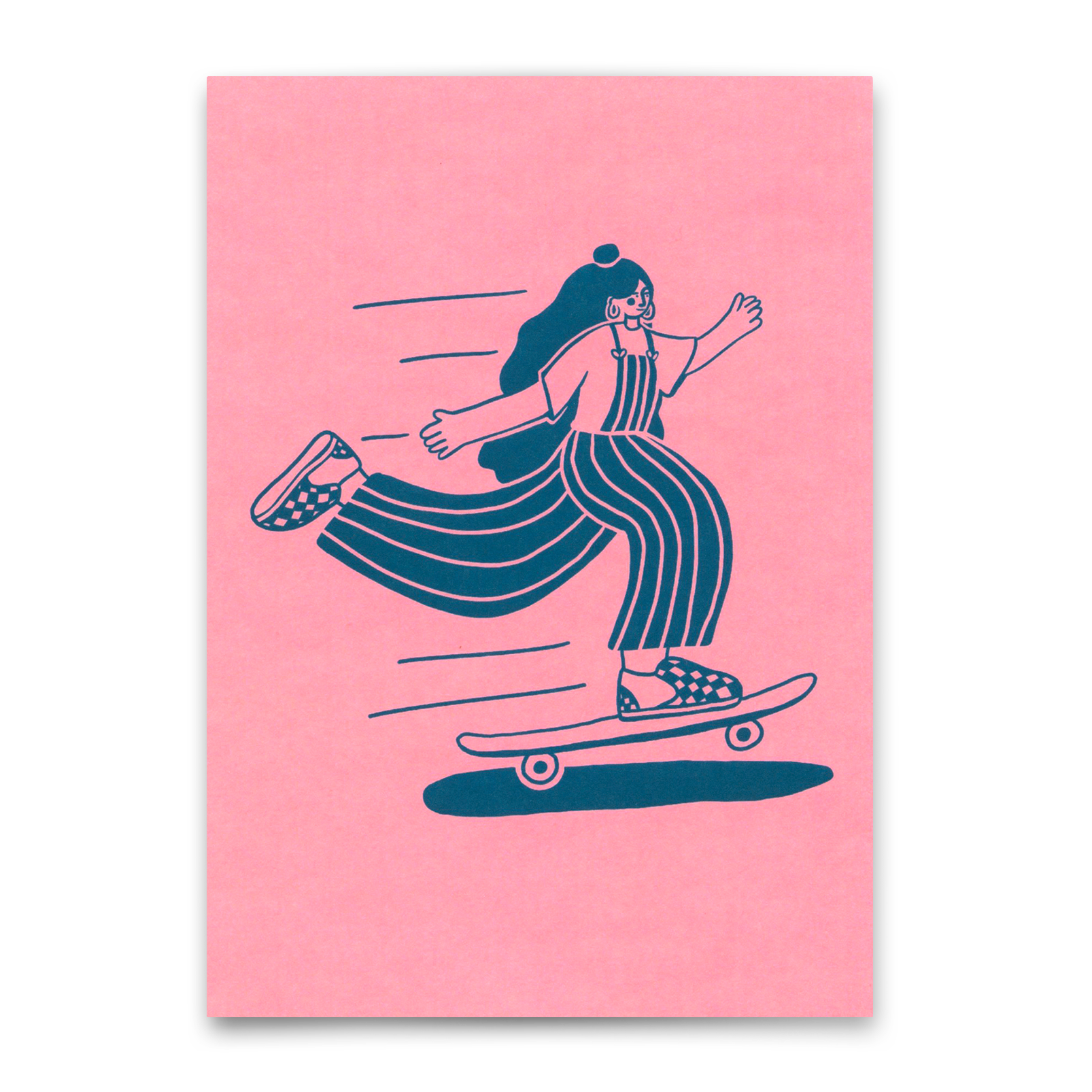 Postcard "Skate girl" | Cool card for every occasion