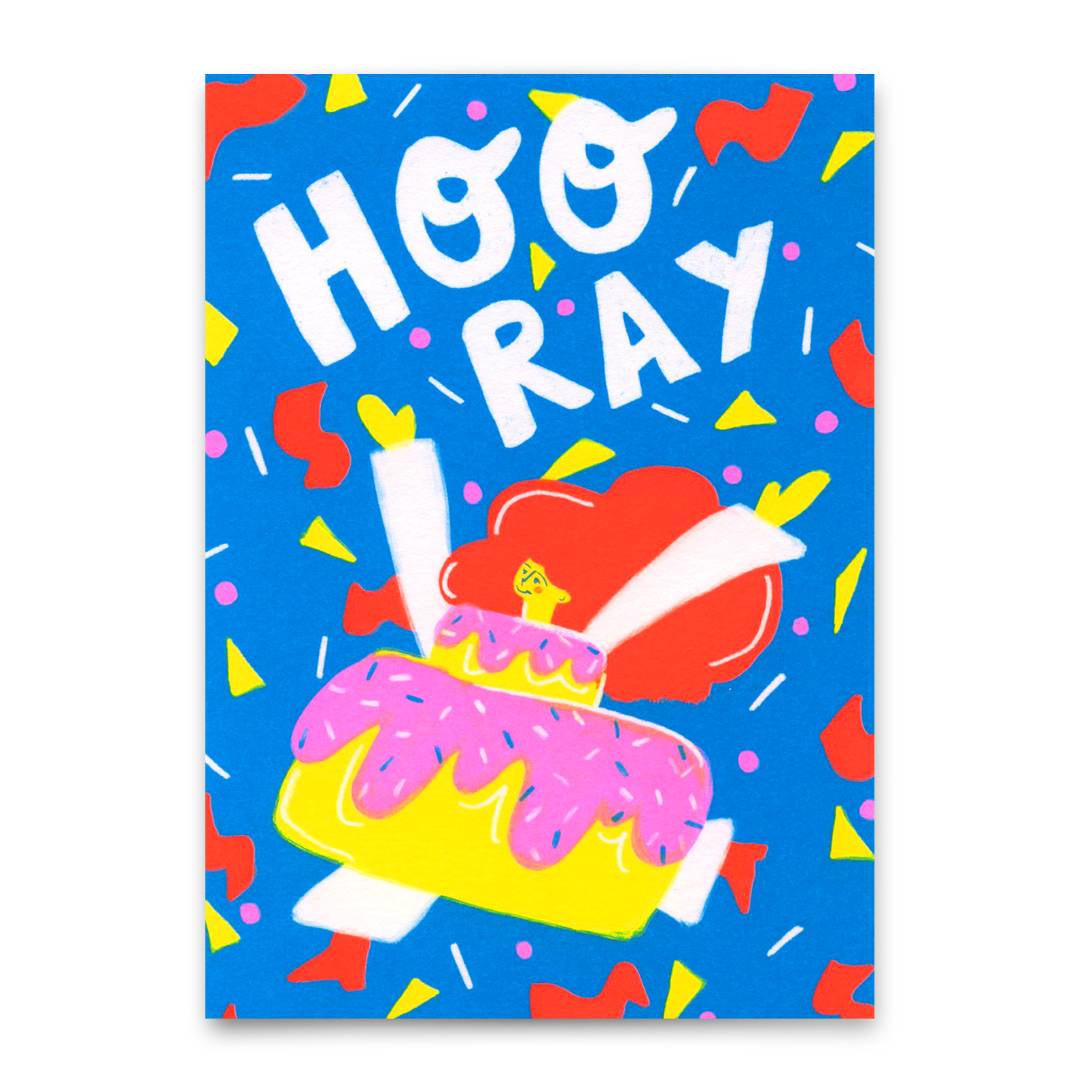 Postcard "Hooray cake costume" | Beautiful birthday card