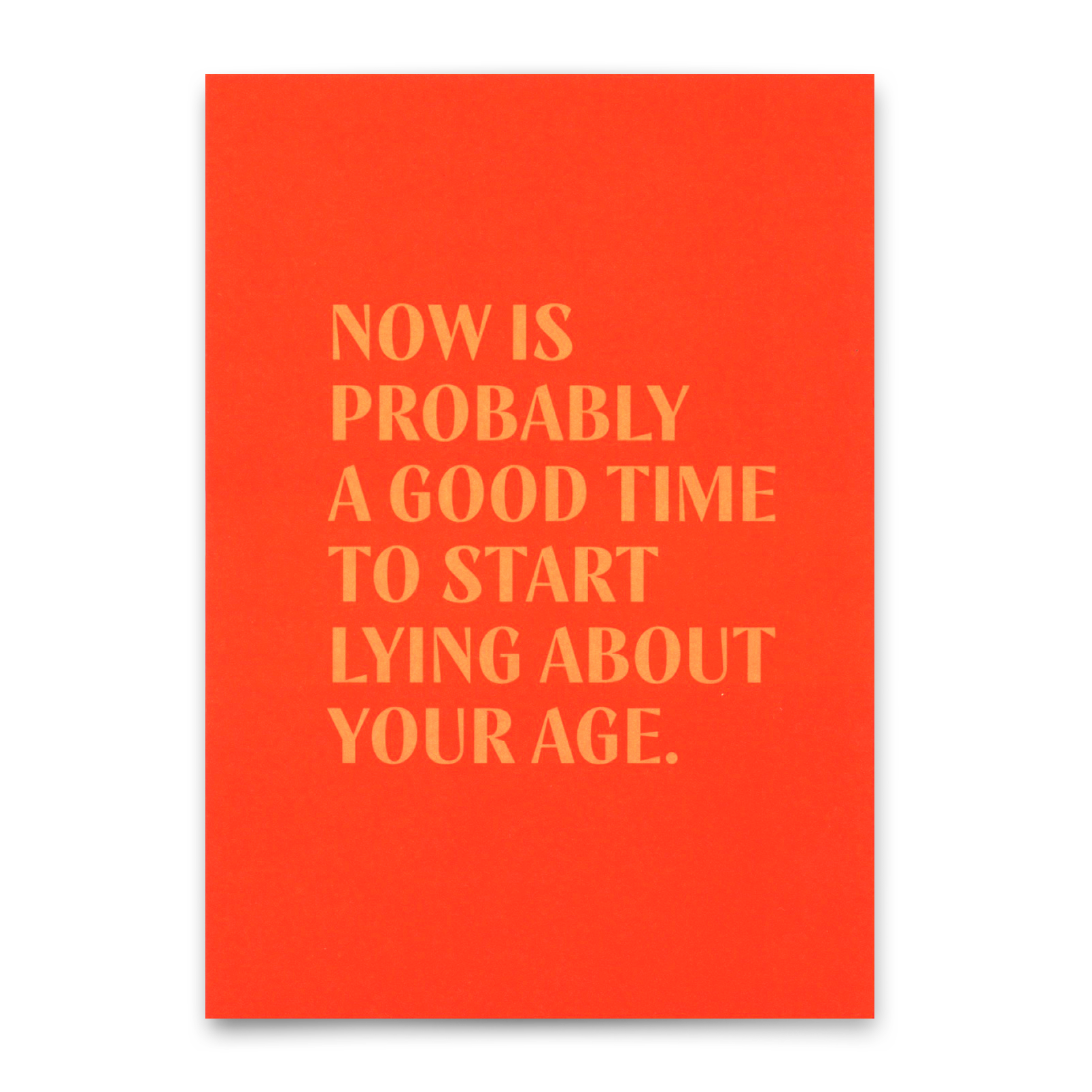 Postcard "Lying about age" | Funny card with saying for birthday