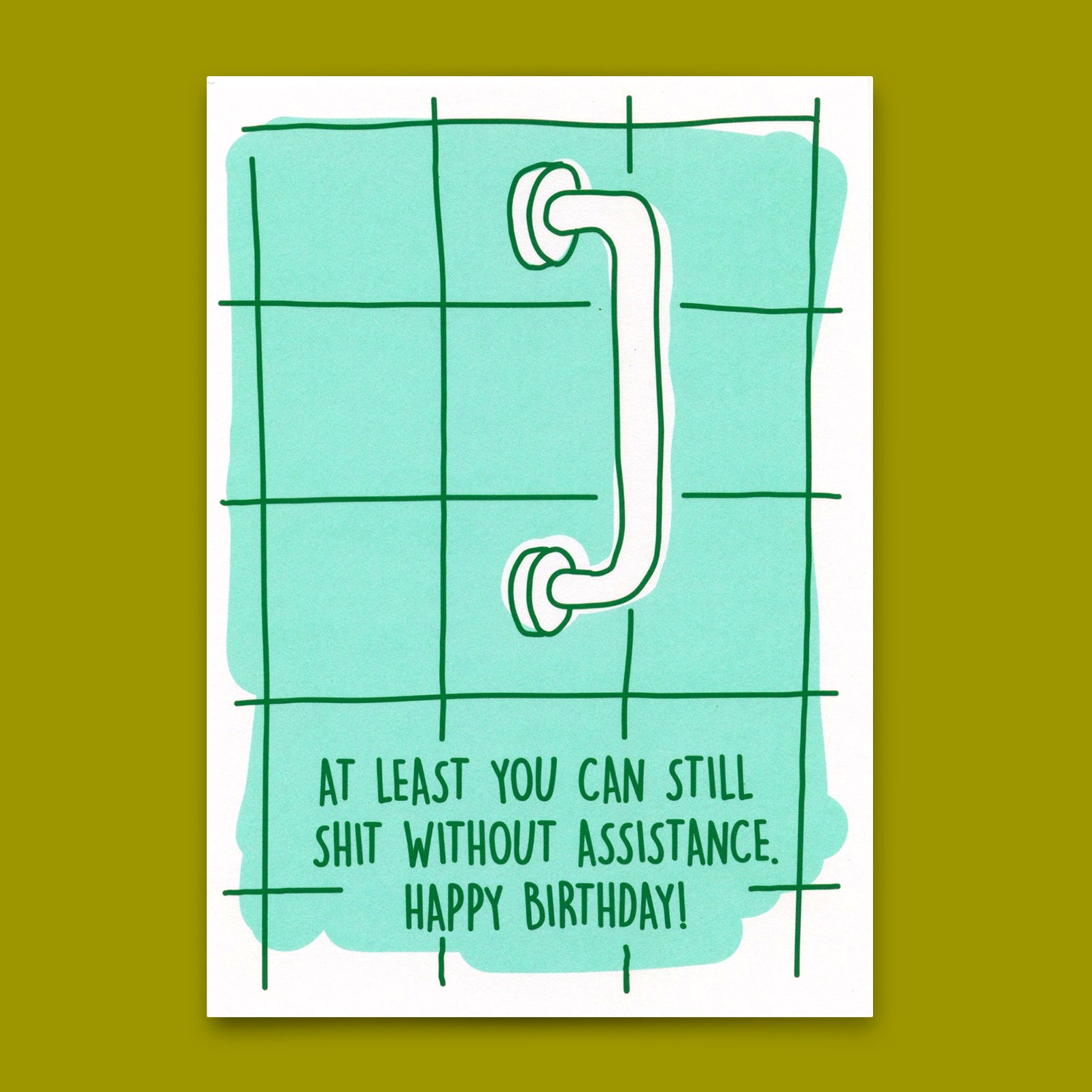 Postcard "Shit assistance" | Funny card with saying for birthday