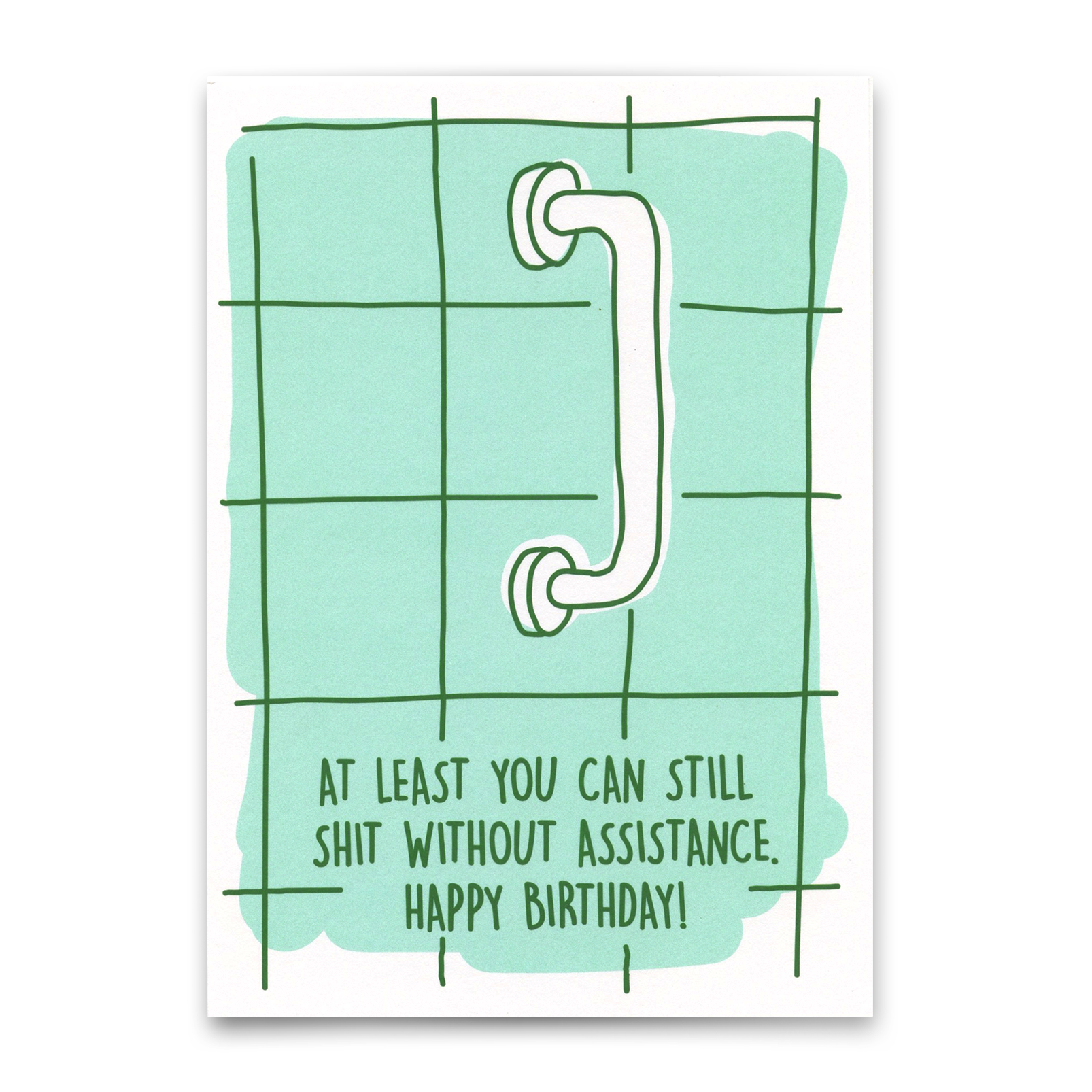 Postcard "Shit assistance" | Funny card with saying for birthday