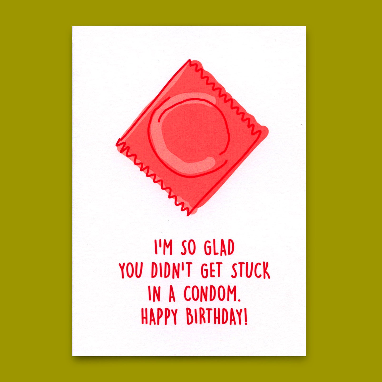 Postcard "Condom" | Funny card with saying for birthday