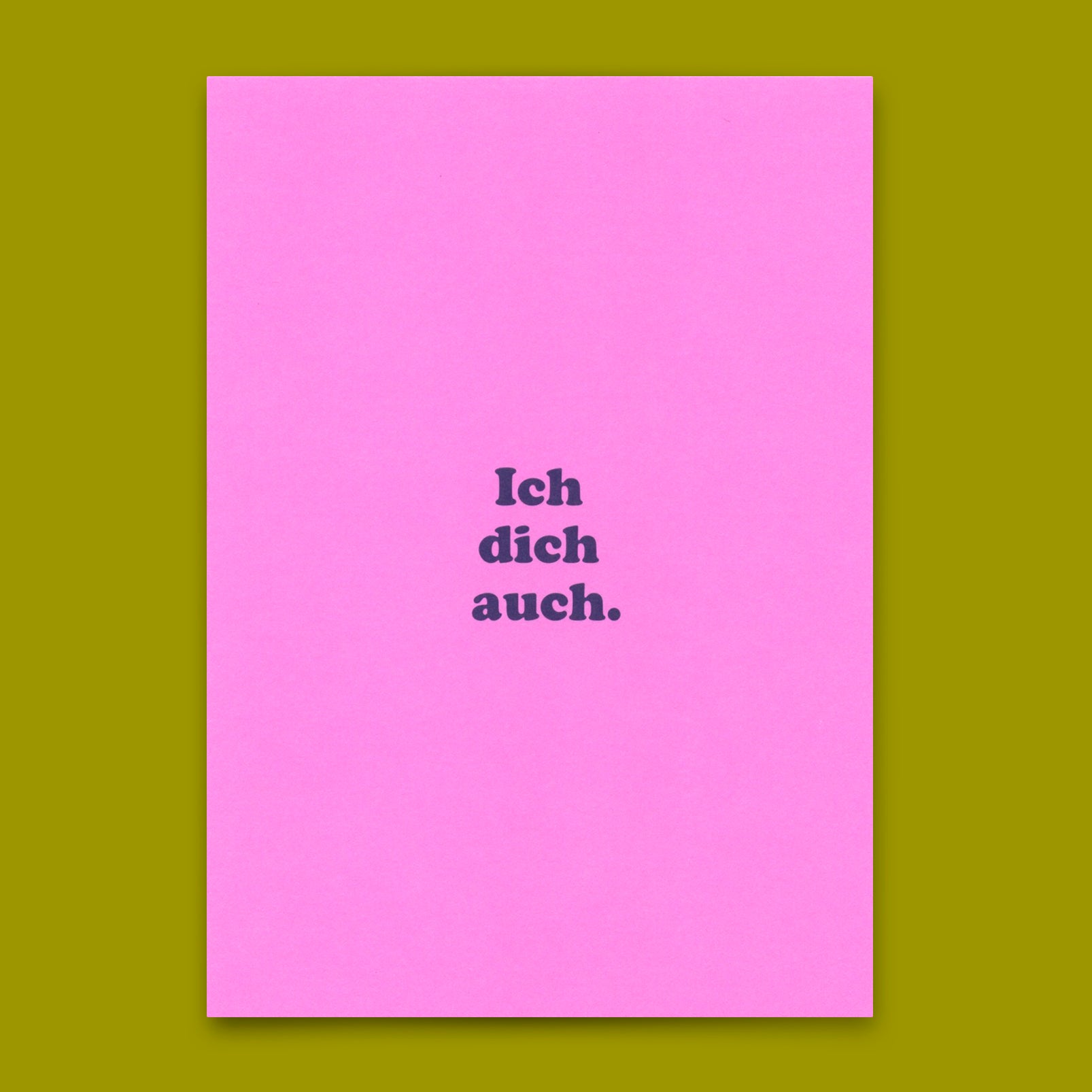 Postkarte "Ich dich auch" | Schöne Karte für Verliebte