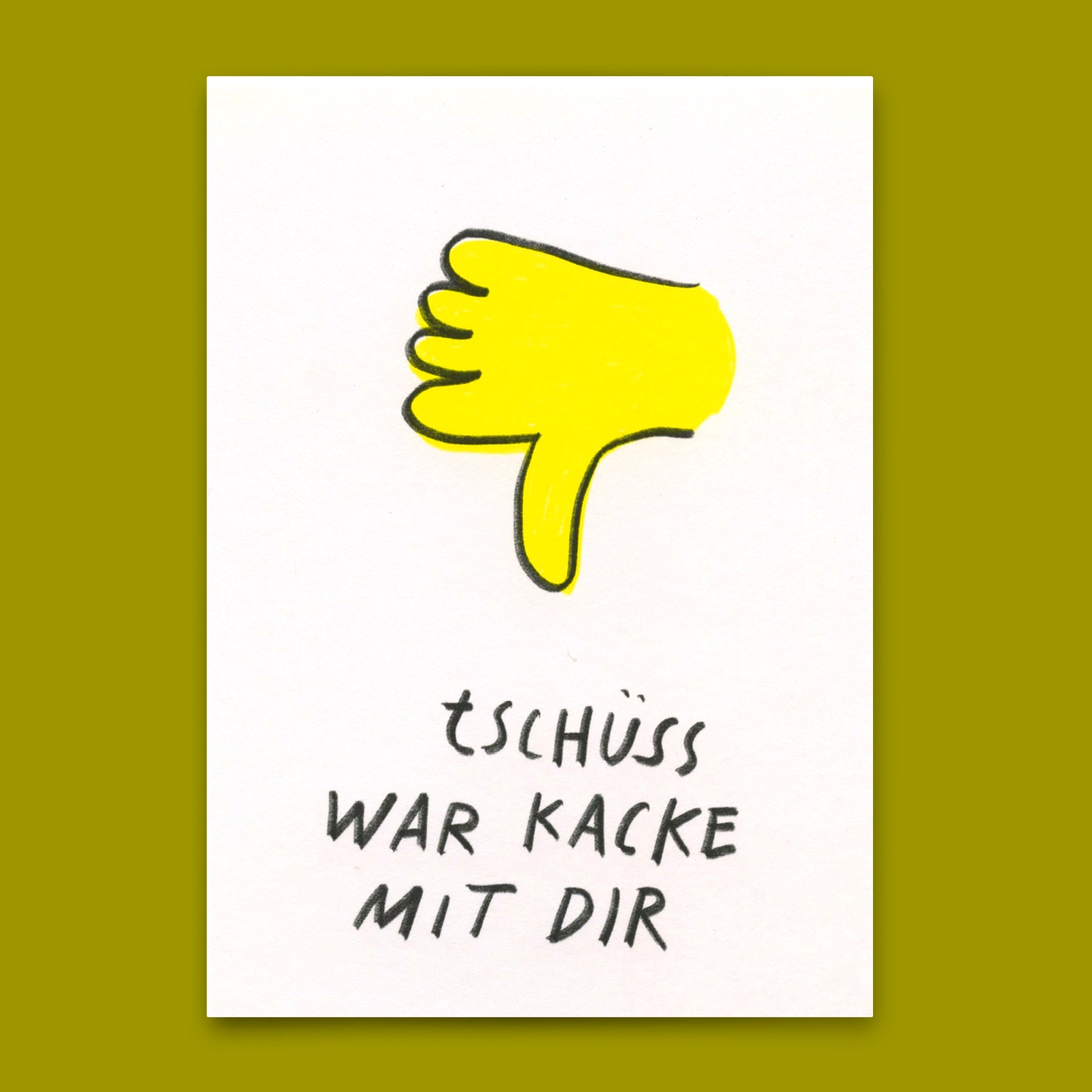 Postkarte "War Kacke mit dir" | Lustige Karte zum Abschied