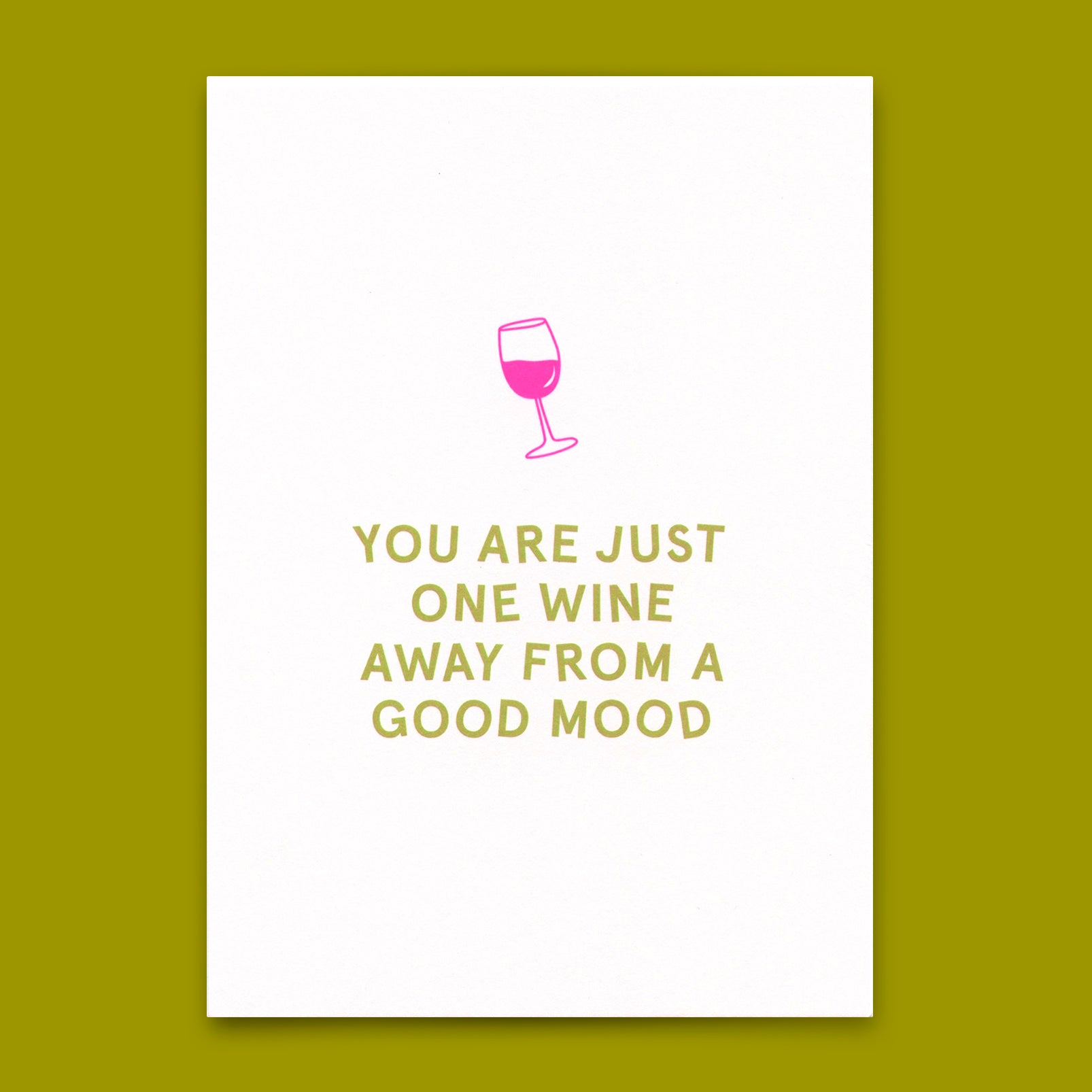Postcard "One wine away" | Funny card with saying for every occasion