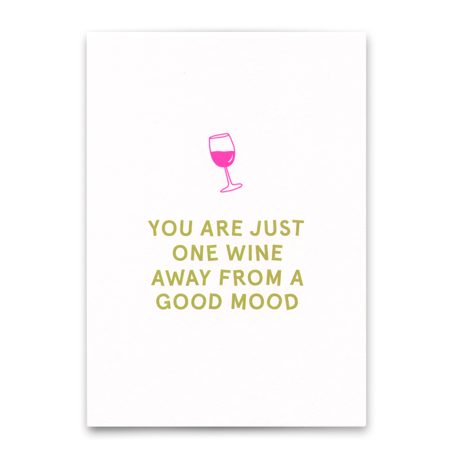 Postcard "One wine away" | Funny card with saying for every occasion