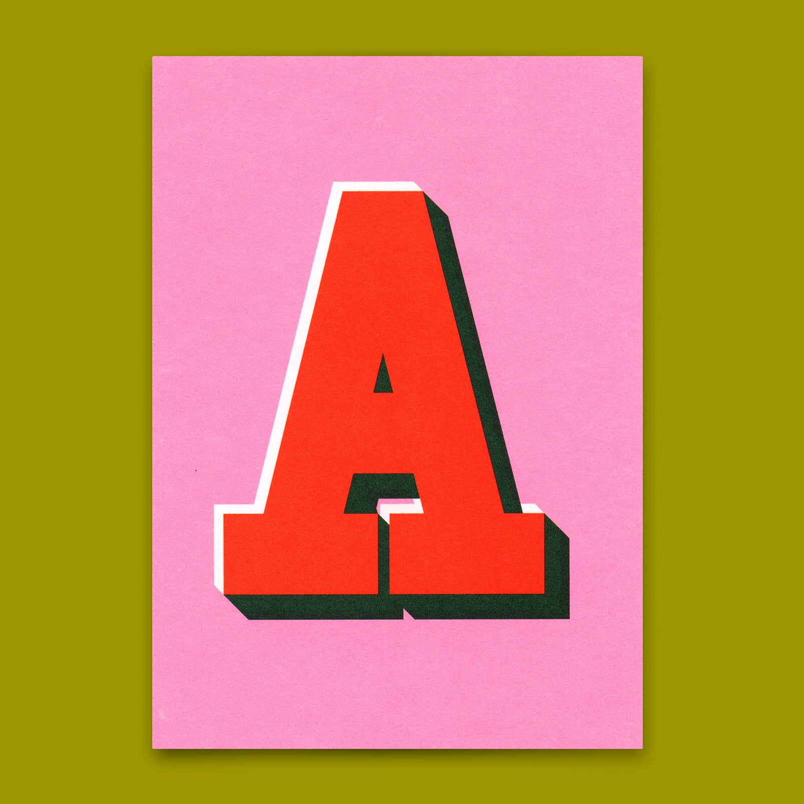 Monogrammkarte "A" | Coole Buchstaben Postkarte