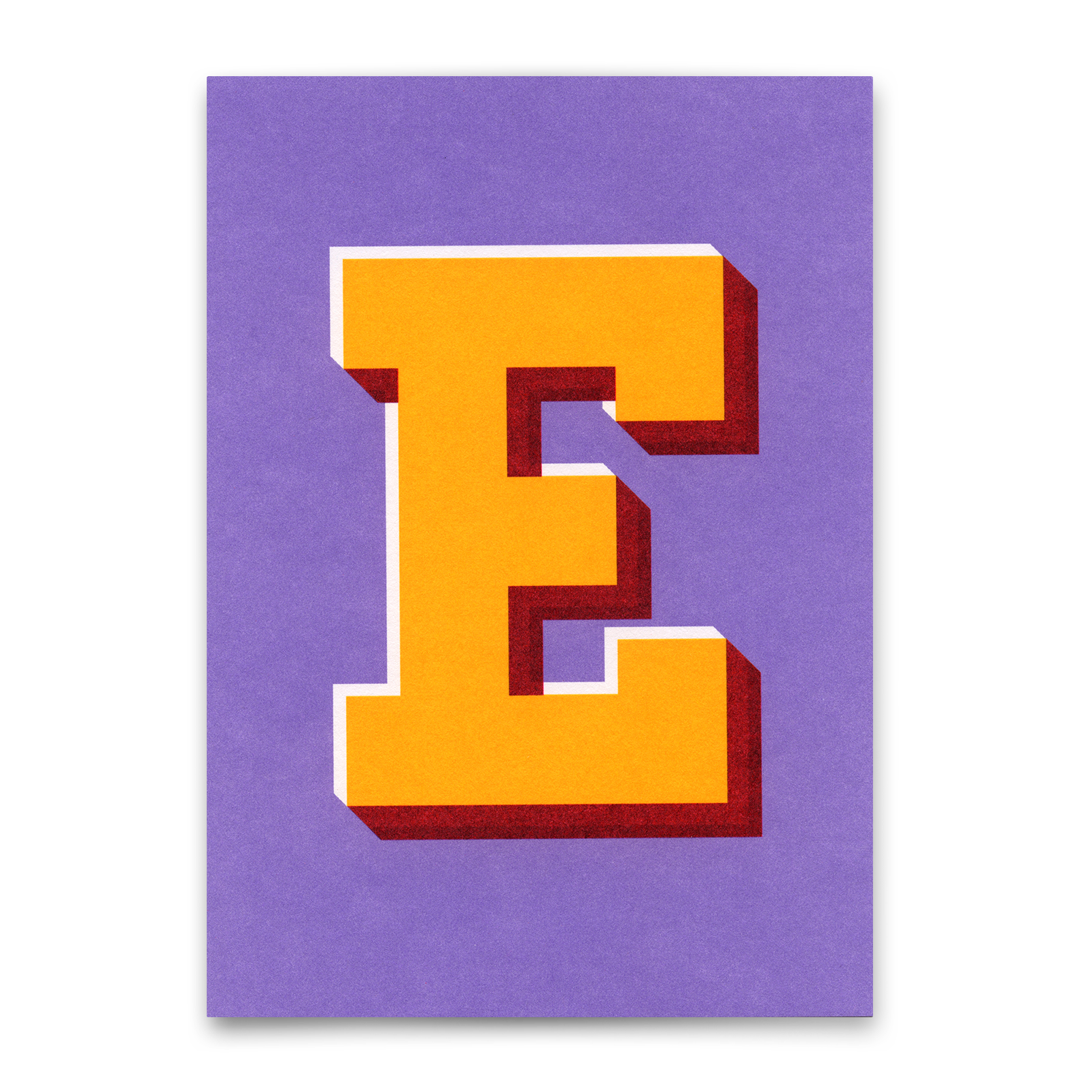 Monogrammkarte "E" | Coole Buchstaben Postkarte