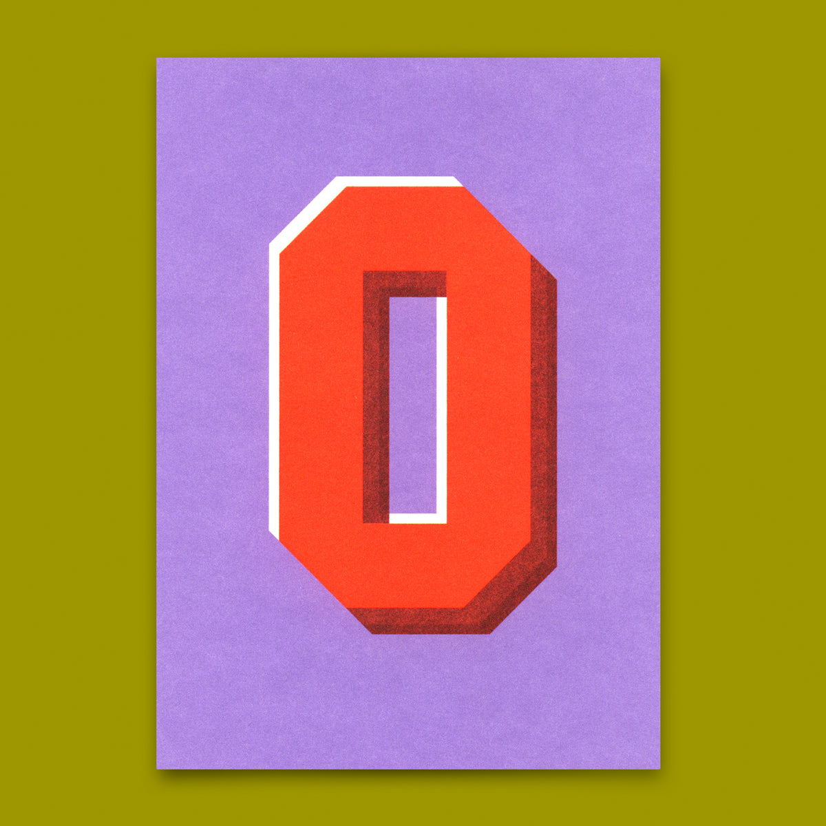 Monogrammkarte "O" | Coole Buchstaben Postkarte