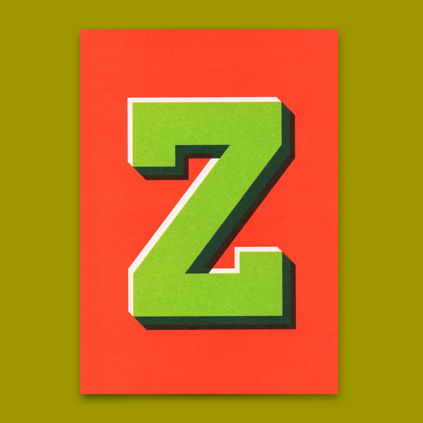 Monogrammkarte "Z" | Coole Buchstaben Postkarte