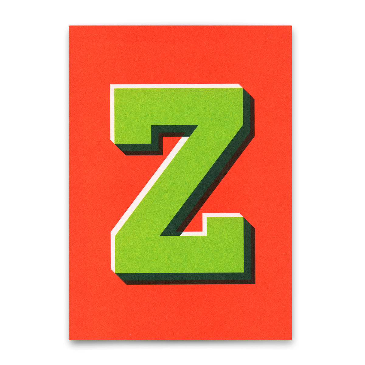 Monogrammkarte "Z" | Coole Buchstaben Postkarte
