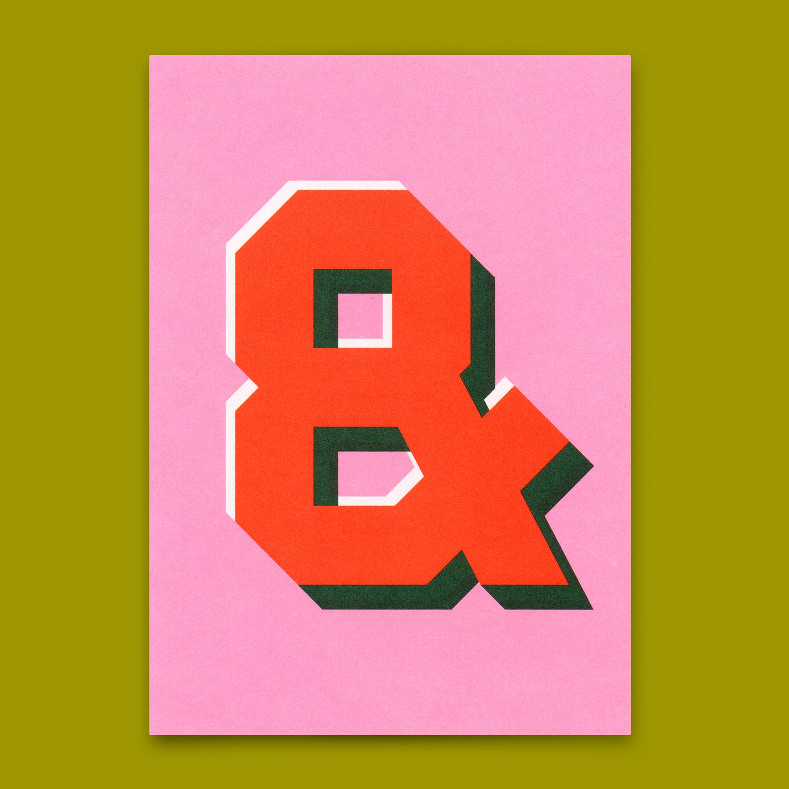 Monogrammkarte "&" | Coole Buchstaben Postkarte