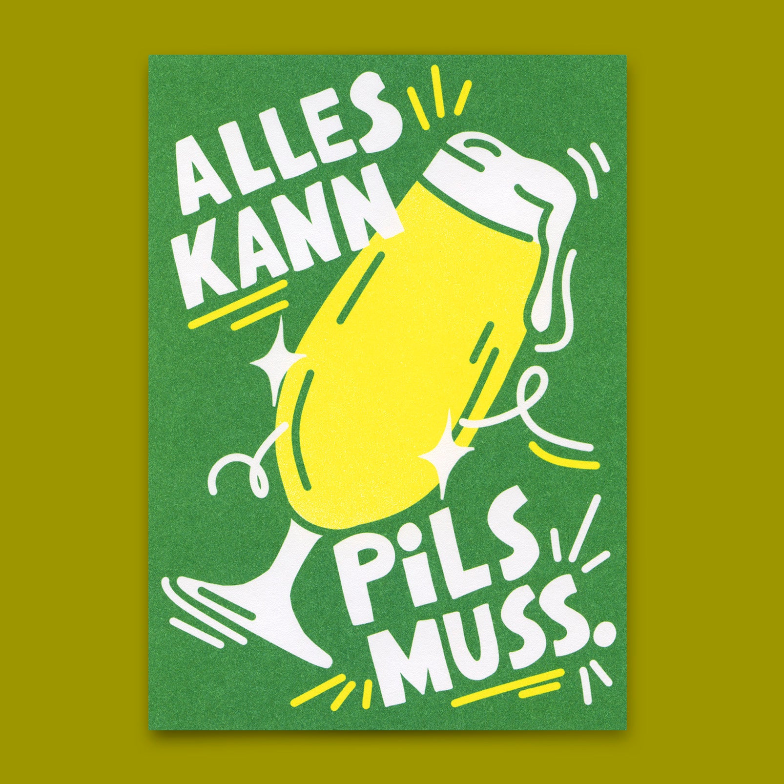 Postkarte "Alles kann, Pils muss" | Lustige Karte für jeden Anlass