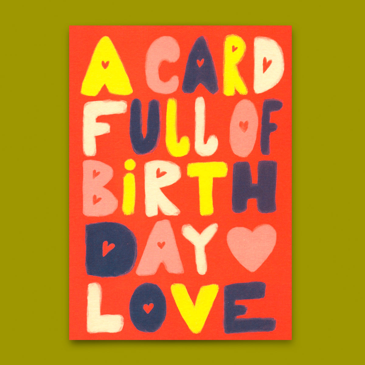 Postkarte "Birthday love" | Schöne Karte mit Spruch zum Geburtstag