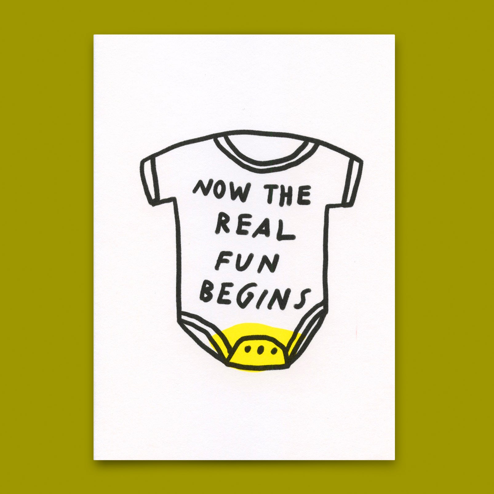 Postkarte "The real fun" | Lustige Karte zum Geburtstag