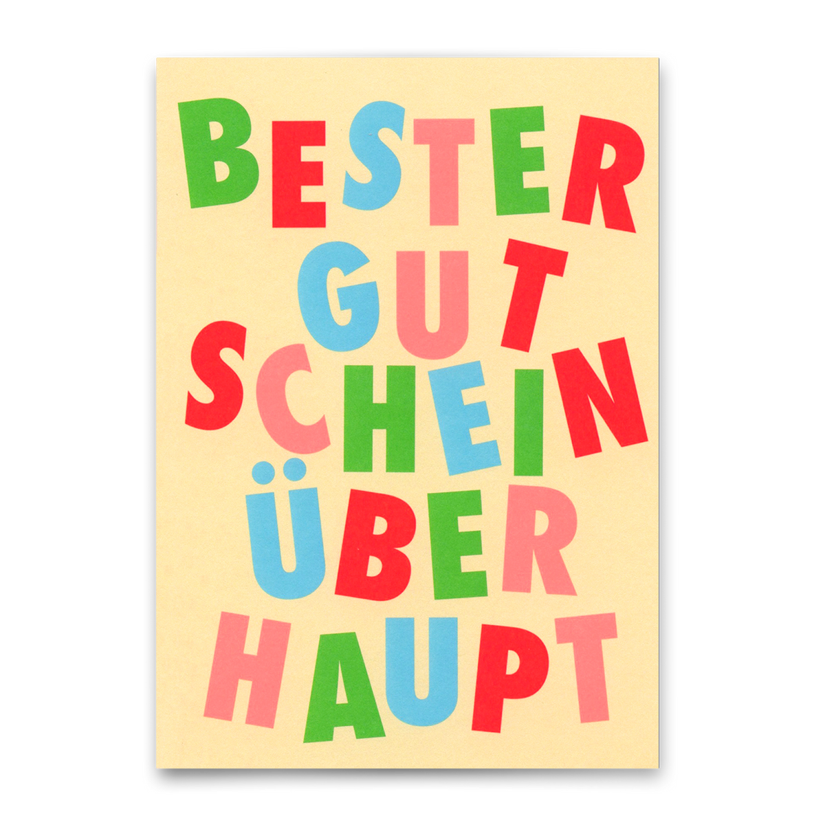Postkarte "Bester Gutschein überhaupt" | Lustige Gutschein-Karte