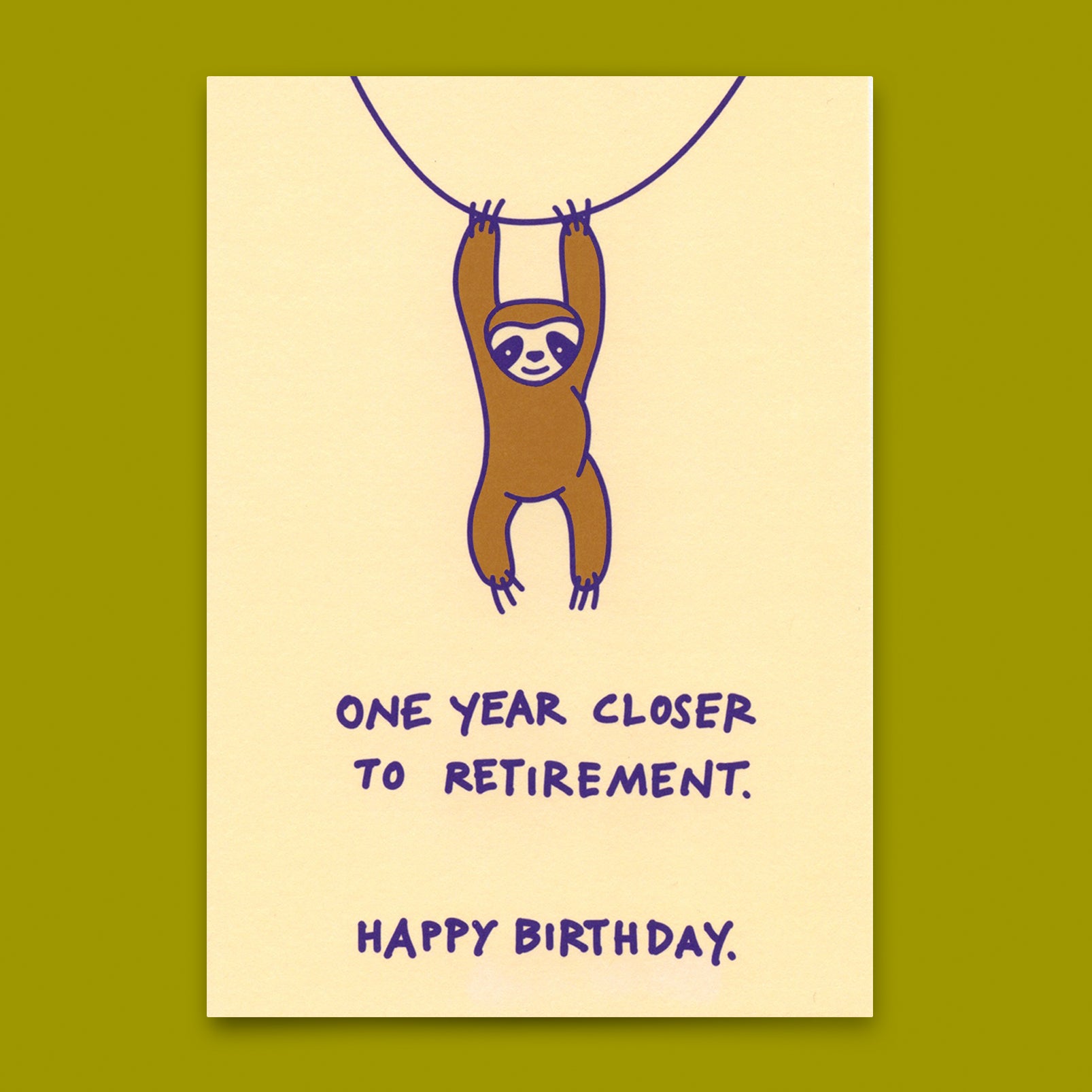 Postkarte "Closer to retirement" | Lustige Karte zum Geburtstag