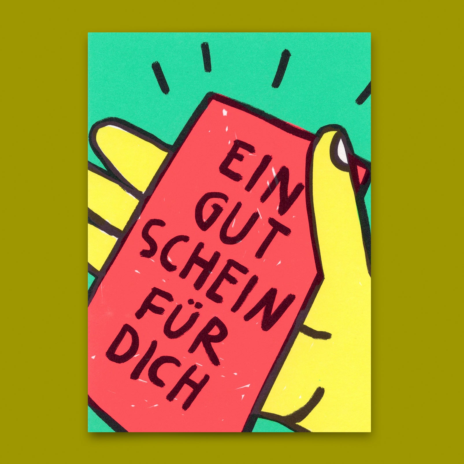 Postkarte "Ein Gutschein für dich" | Schöne Gutschein-Karte