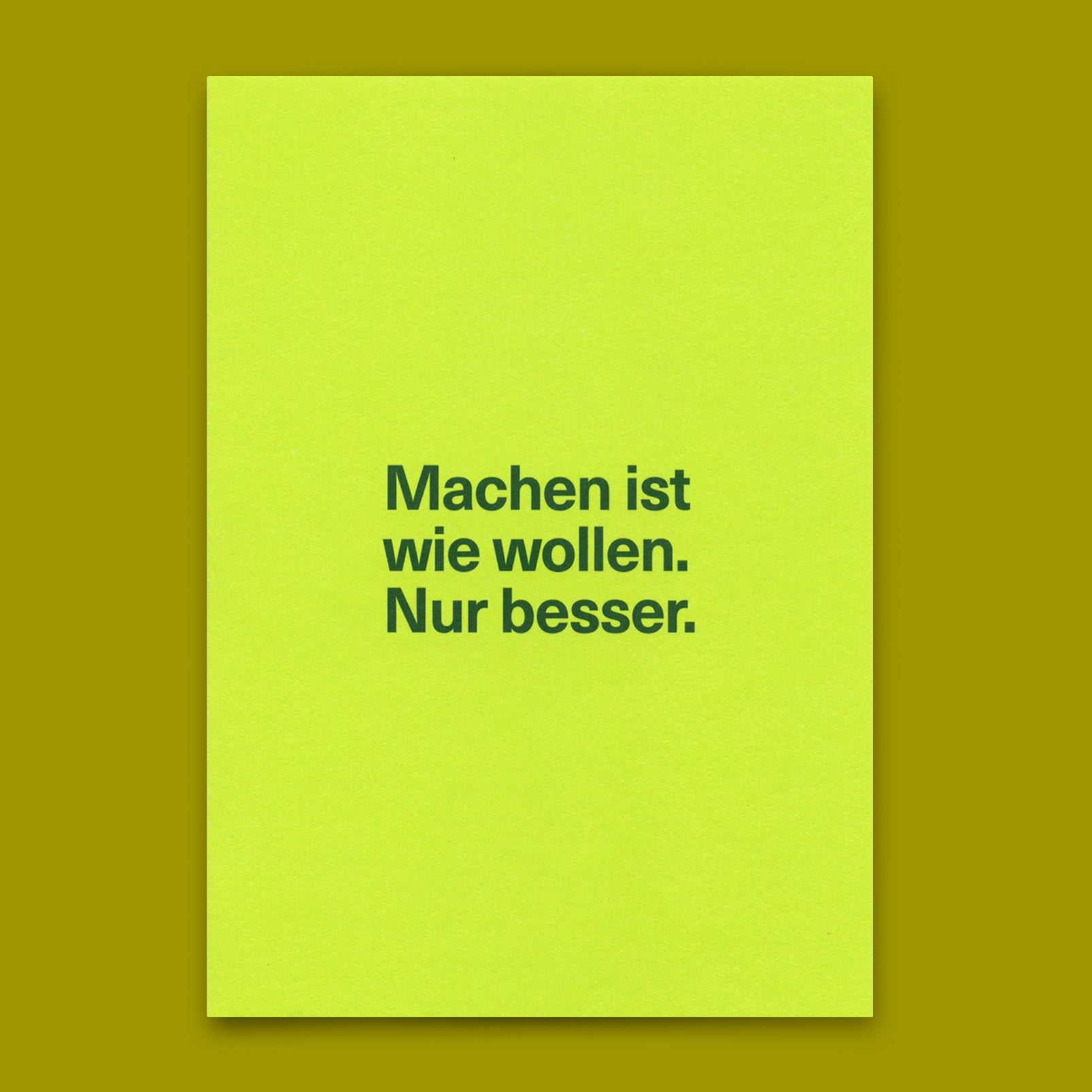 Postkarte "Machen ist wie wollen" | Lustige Karte für jeden Anlass