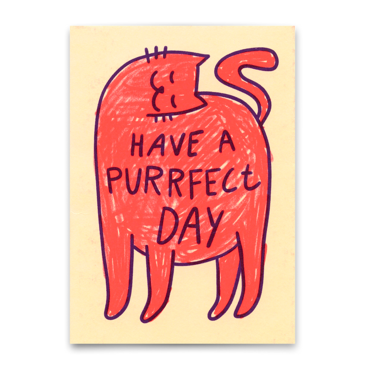 Postkarte "Have a purrfect day" | Lustige Karte mit Katzenmotiv