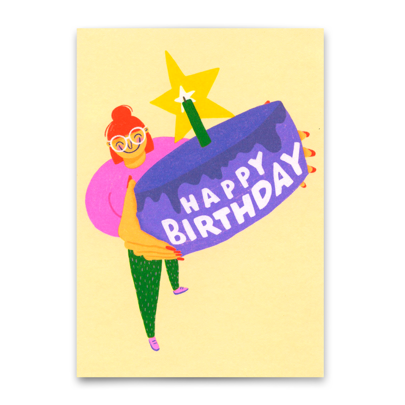 Postkarte "Happy Birthday Cake" | Schöne Karte zum Geburtstag