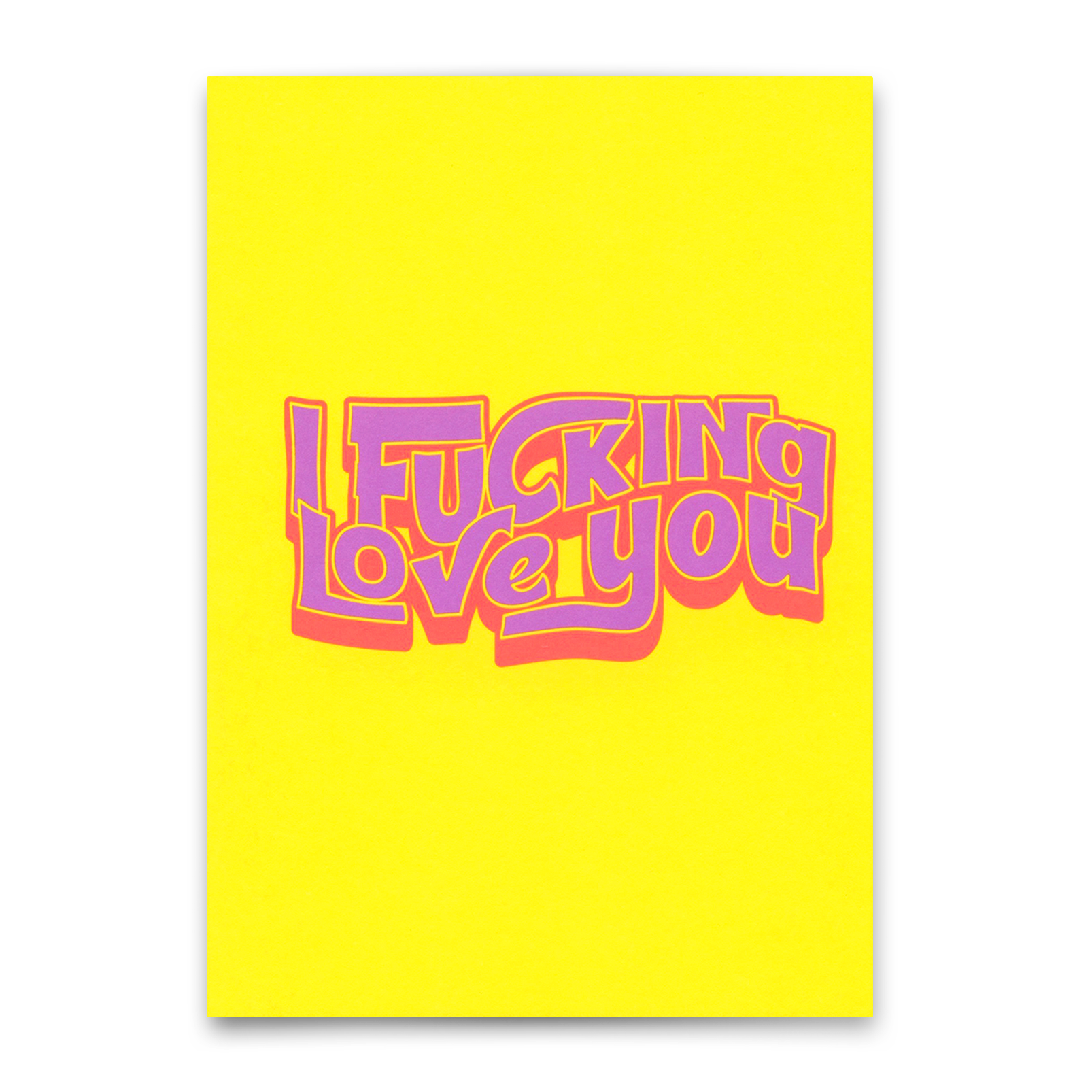 Postkarte "I fucking love you" | Besondere Karte für Verliebte