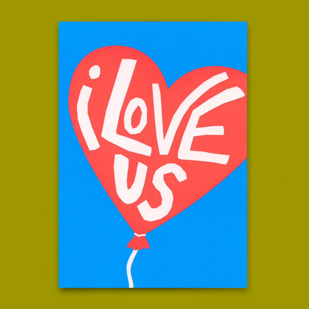Postkarte "I love us" | Lustige Karte für Verliebte