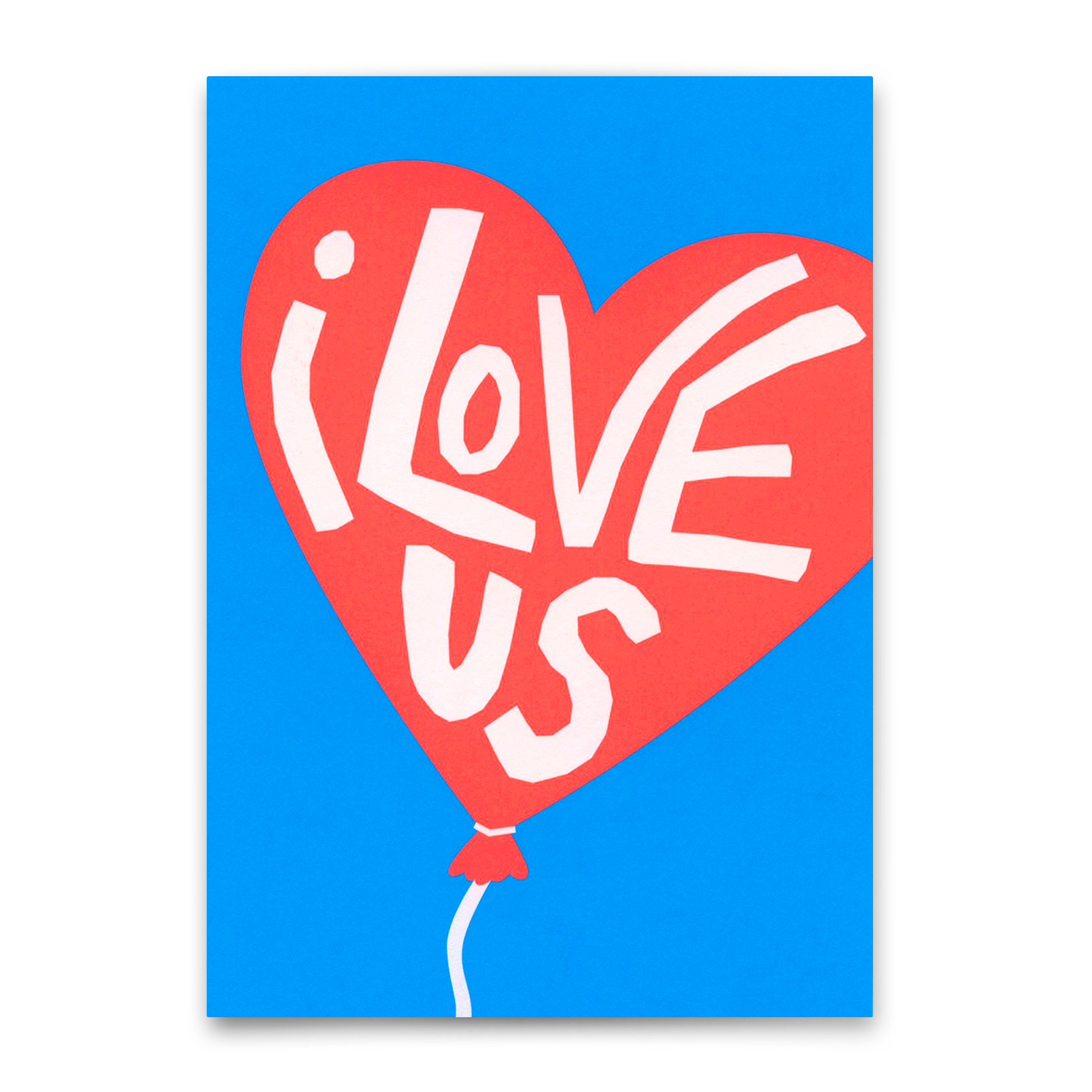 Postkarte "I love us" | Lustige Karte für Verliebte