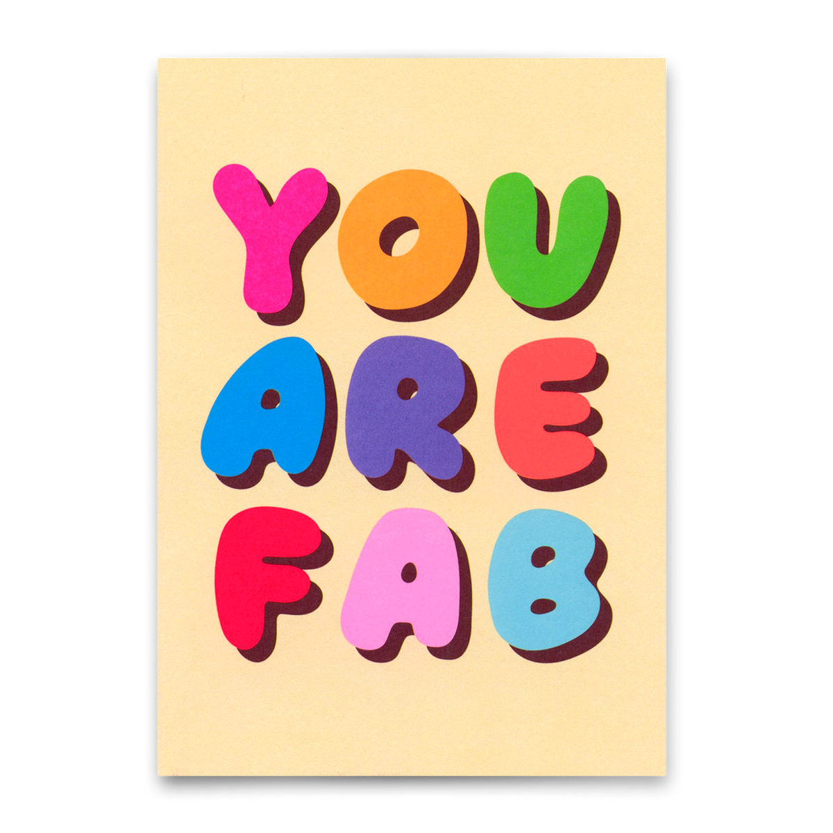 Postkarte "You are fab" | Lustige Karte für jeden Anlass