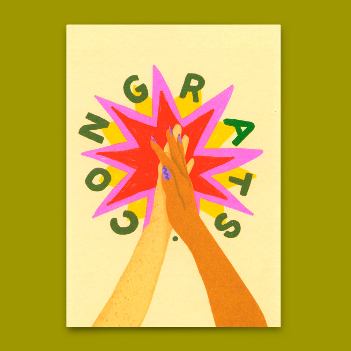 Postkarte "Congrats Clap" | Coole Karte für jeden Anlass
