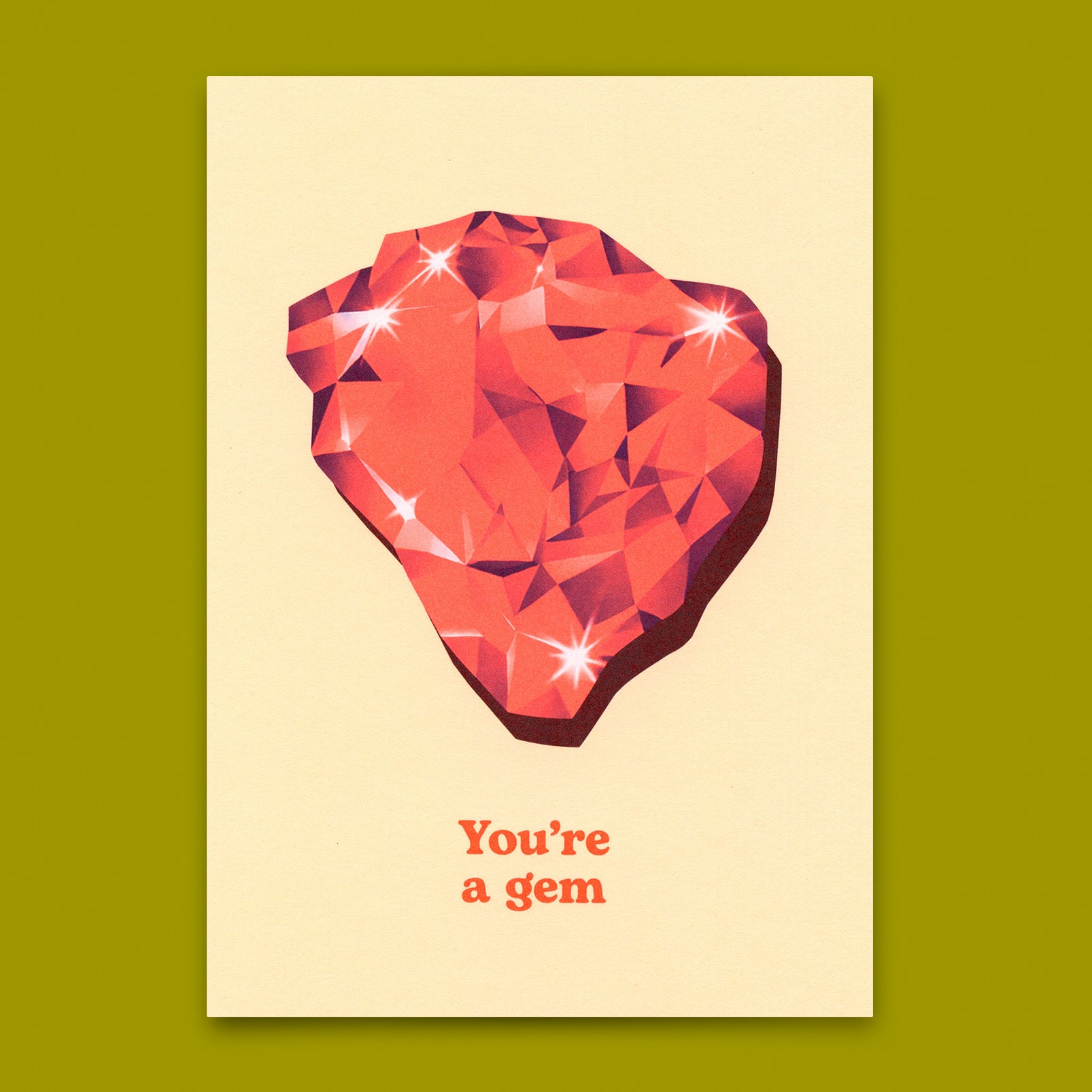Postkarte "You're a gem" | Besondere Karte für Verliebte