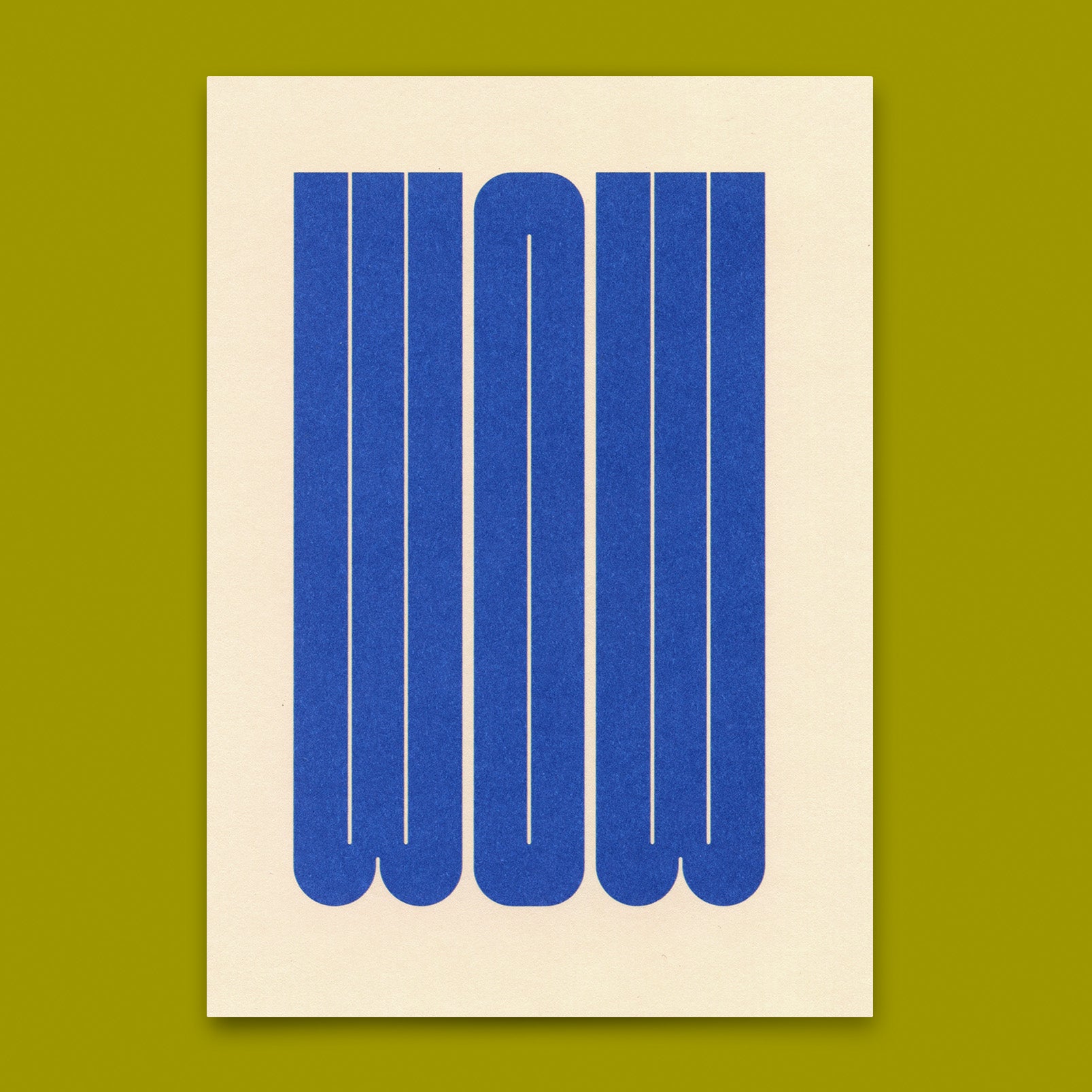 Postkarte "Wow Blue" | Coole Karte für jeden Anlass