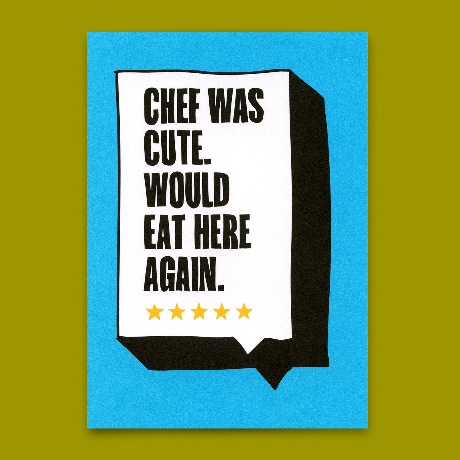 Postkarte "Chef was cute" | Lustige Karte mit Spruch